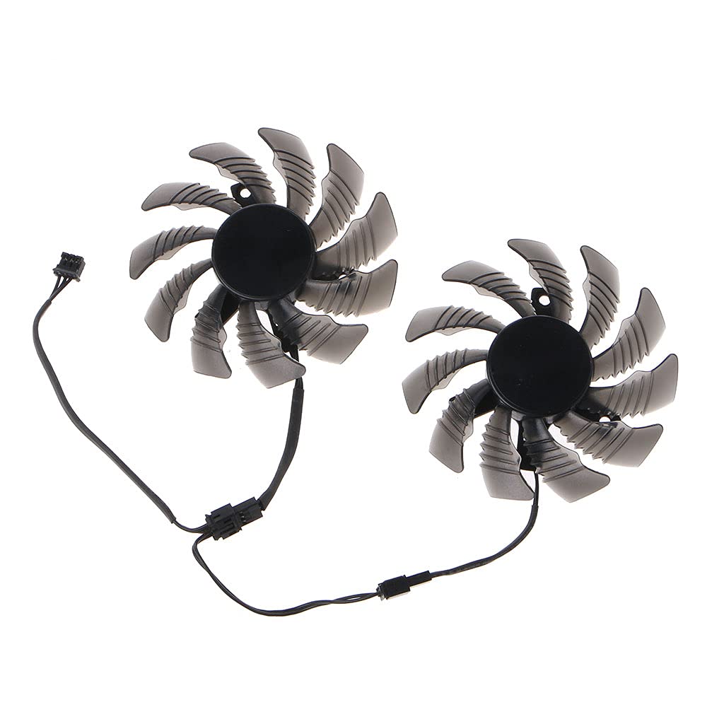 PIPL 80MM 2PCS Cooling Fan - 12V 0.2A 3Pin VGA Fan Replacement for GV-N960OC GTX 960 Graphics Card - Perfect for PC Gaming, Mining Rigs & Computer Cooling Systems