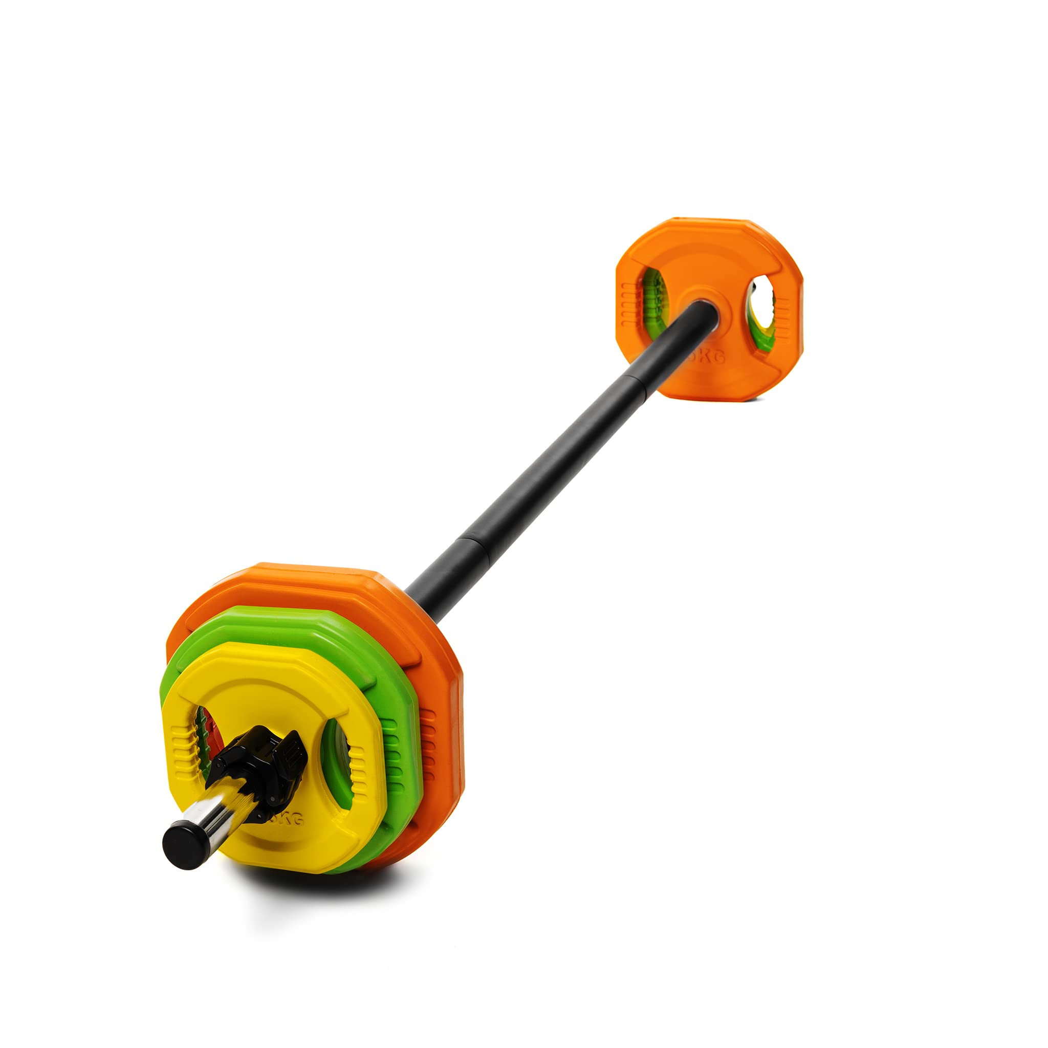 AmStaff Fitness Adjustable Barbell Weight Set - 110lbs Home Gym Equipment for Strength Training & Cardio Workouts | Perfect for Bodybuilding, CrossFit & Home Fitness Routines