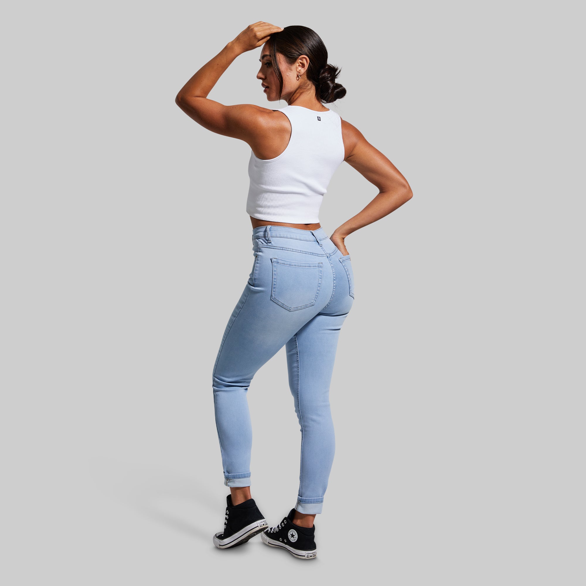 FLEX Stretchy High Rise Skinny Jeans for Women - Light Wash Denim Pants, Comfortable Slim Fit Trousers for Casual Wear, Work & Night Out