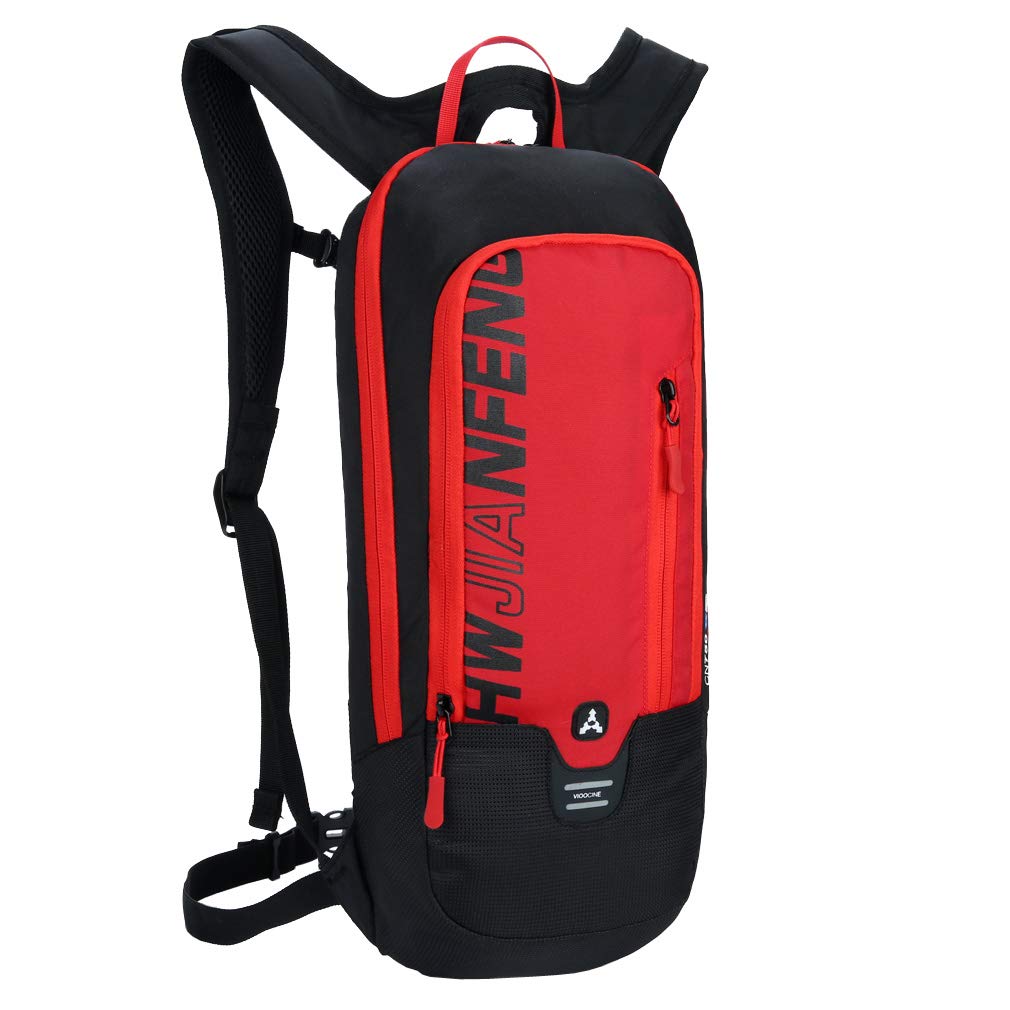 **Cycling Backpack for Men & Women - Waterproof Nylon Mountain Bike Rucksack - Outdoor Sports Daypack for Travel, Motorcycle & Bicycle Riding (Black/Red) - Perfect for Hiking, Commuting & Adventure Trips**