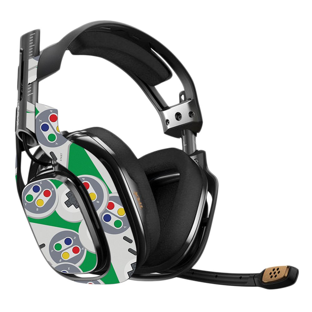 Astro A40 3rd Gen Gaming Headset Skin - Retro Controllers 1 Vinyl Decal Wrap | Protective & Durable Cover | Easy to Apply & Remove | Made in USA | Perfect for Gamers & Streamers