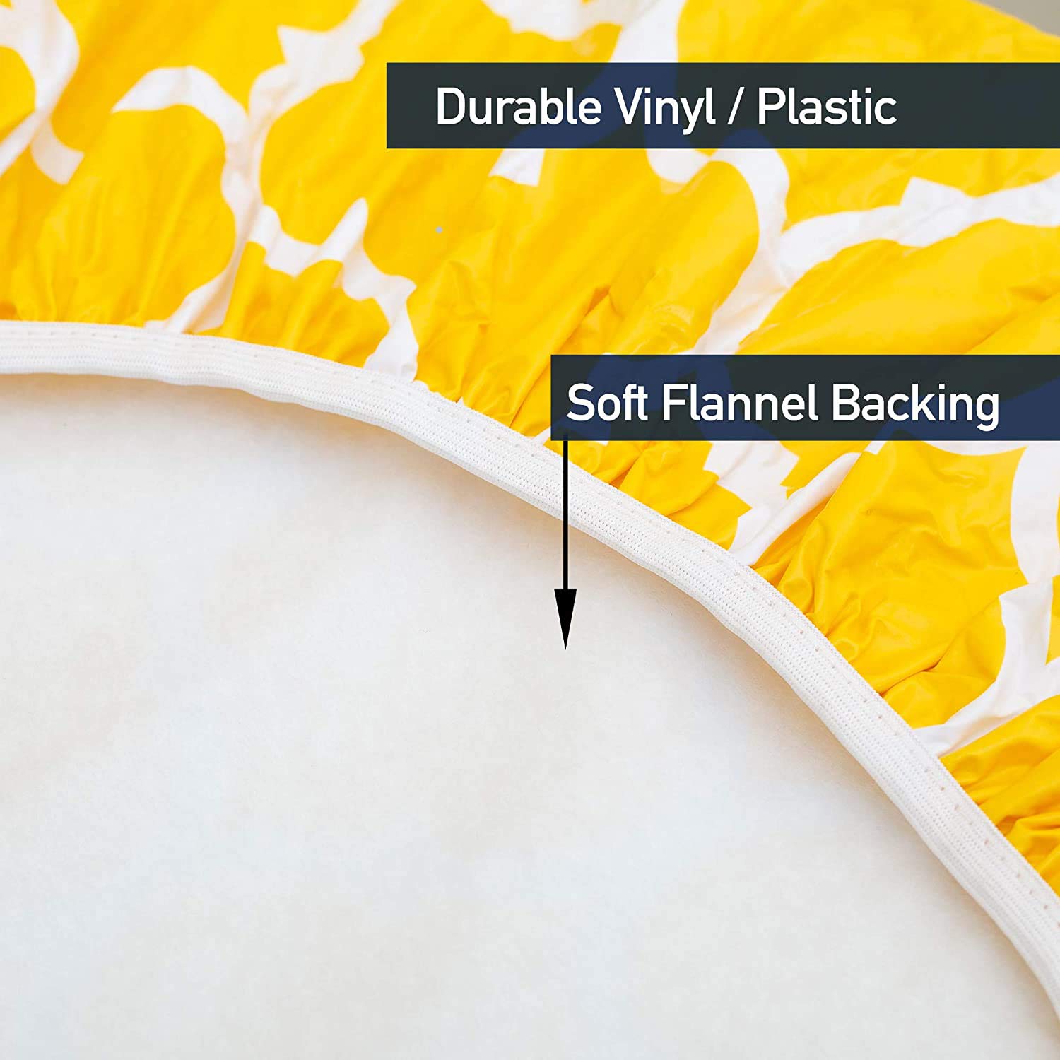Washable Elastic Edged Round Tablecloth - 47