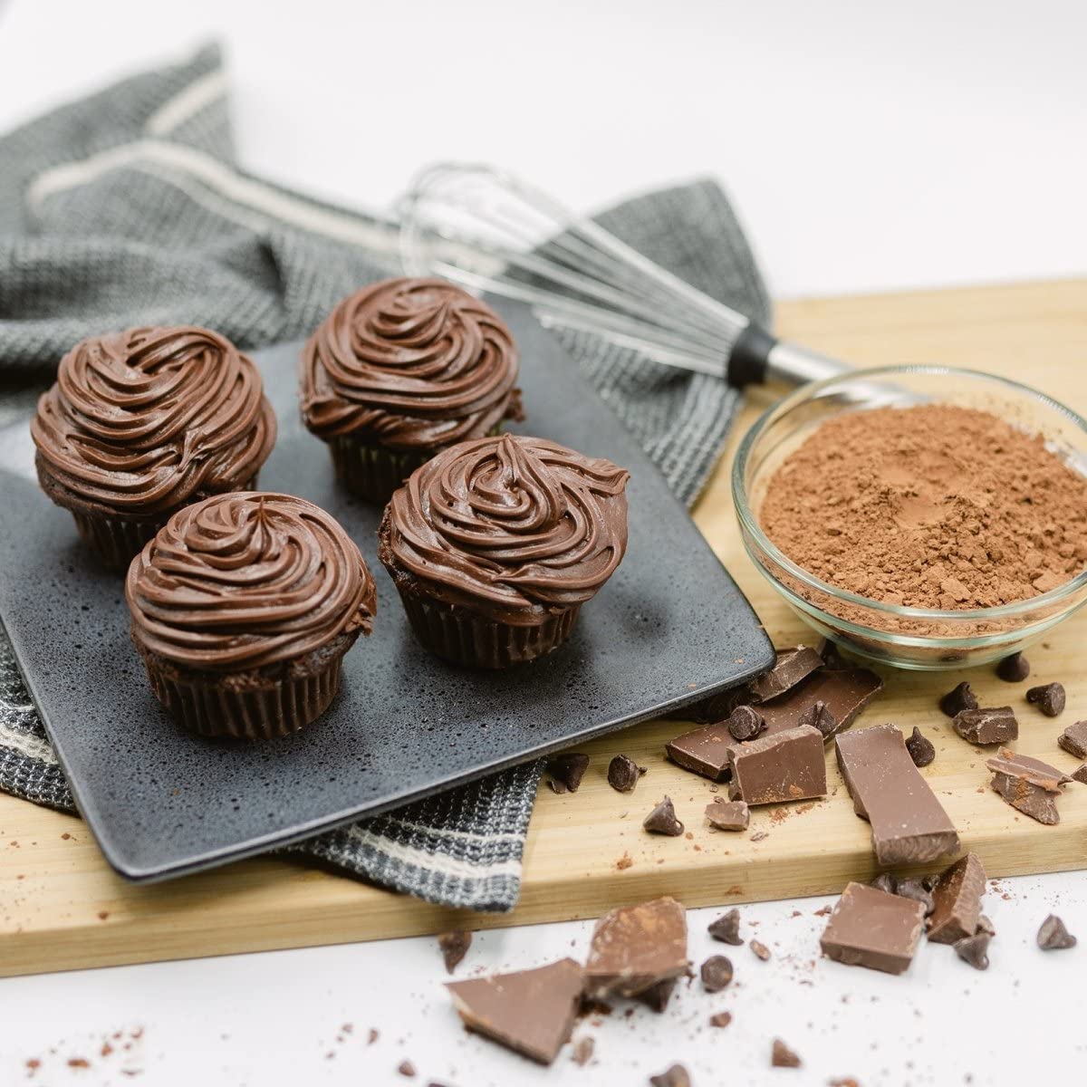 High Protein Gluten Free Cupcake Mix - Keto Friendly, Low Carb, 13g Protein per Serving, No Added Sugar, Healthy Dessert for Weight Loss & Diets (Chocolate Flavor) - Perfect for Keto Baking, Birthday Parties & Guilt-Free Snacking