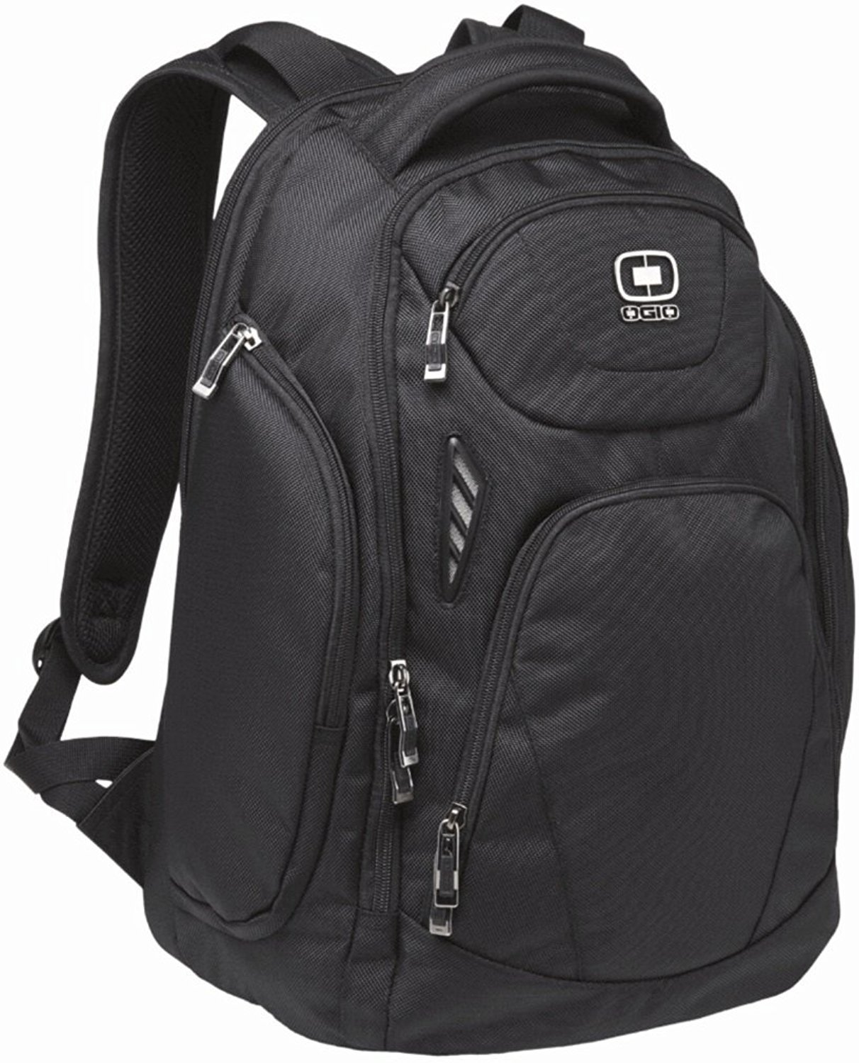 OGIO 411065 Mercury 17英寸商务旅行笔记本电脑双肩背包，黑色，适合办公通勤与短途旅行