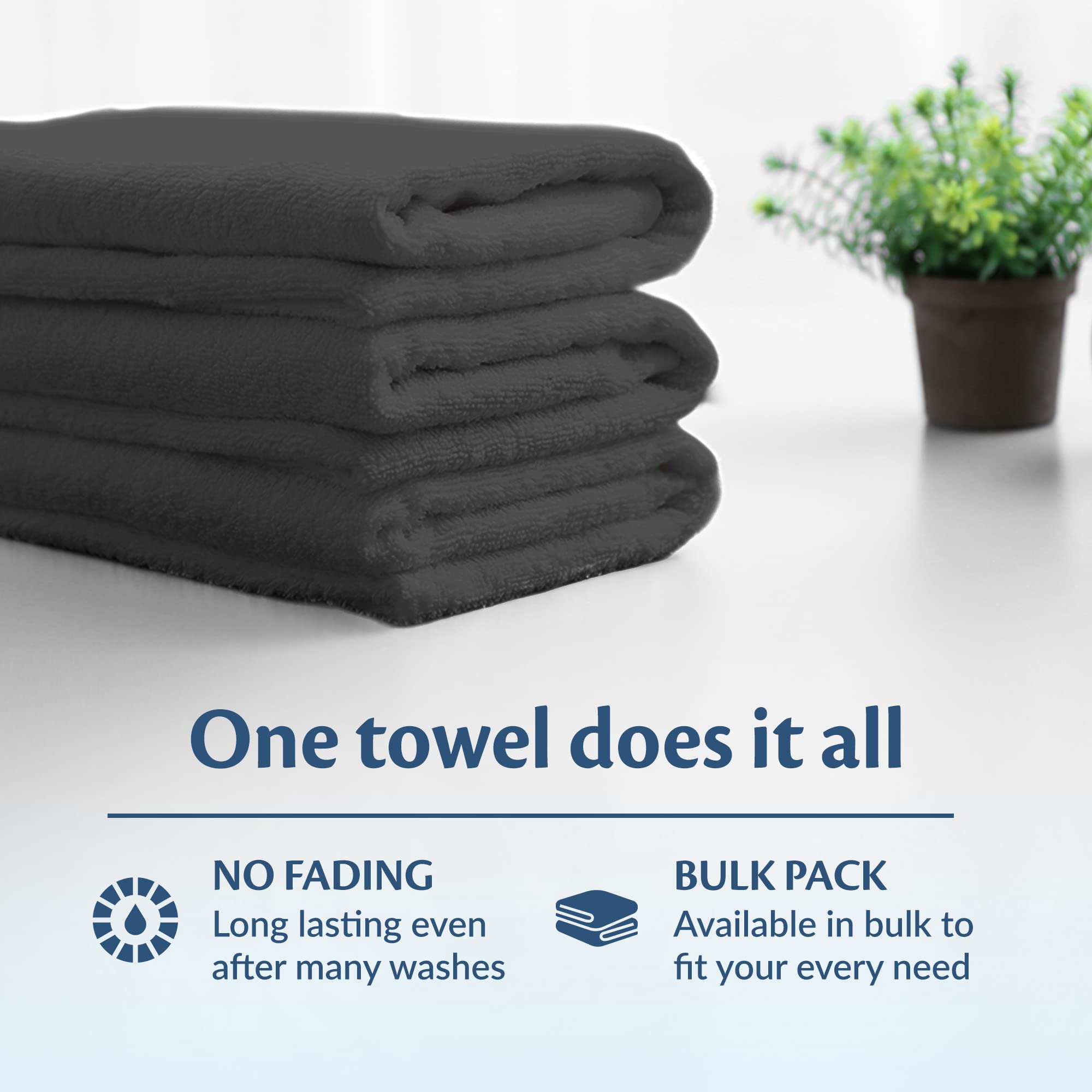 Premium 100% Ring Spun Cotton Towels - Ultra Absorbent 12-Pack Set (16