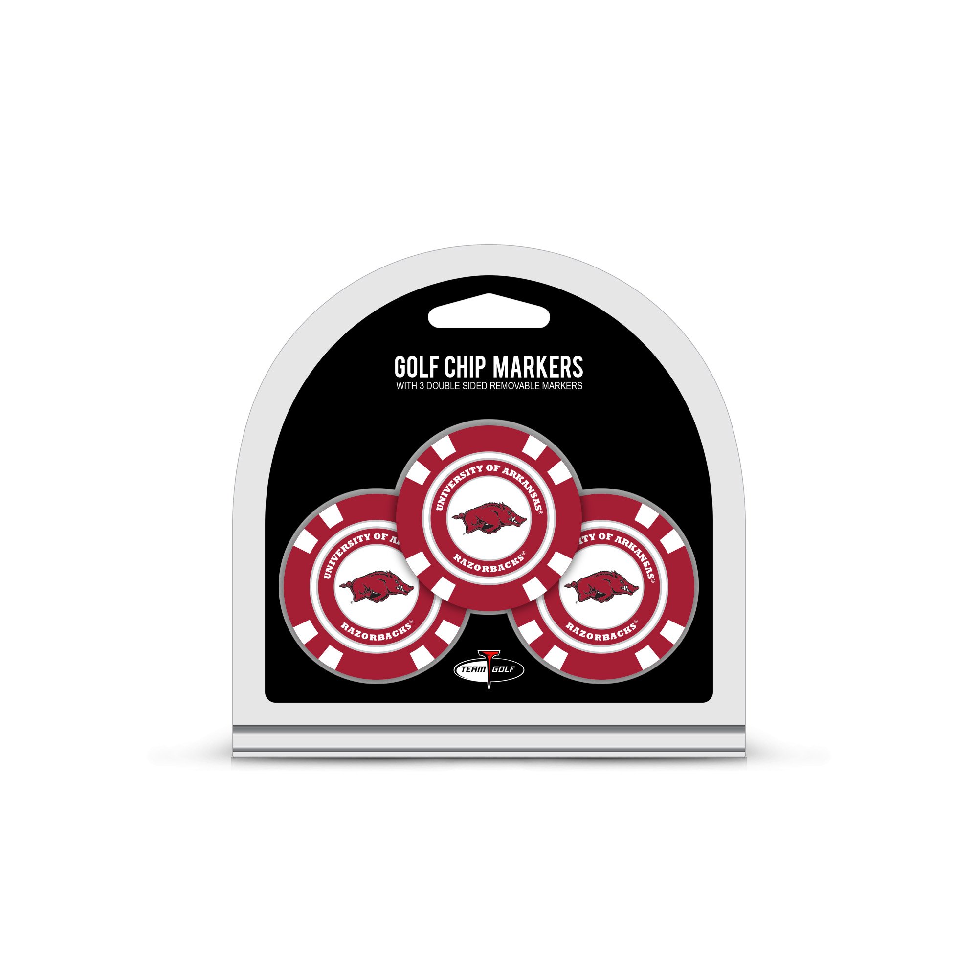 NCAA Poker Chip Size Golf Ball Markers - Double-Sided Enamel Markers with Pop-Out Design for Team Golf Accessories | Perfect for Golf Tournaments, Practice & Gifts