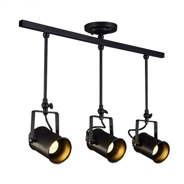 3-Light Black Metal Ceiling Fixture - Modern Industrial Pendant Lighting for Dining Room, Kitchen Island & Bedroom