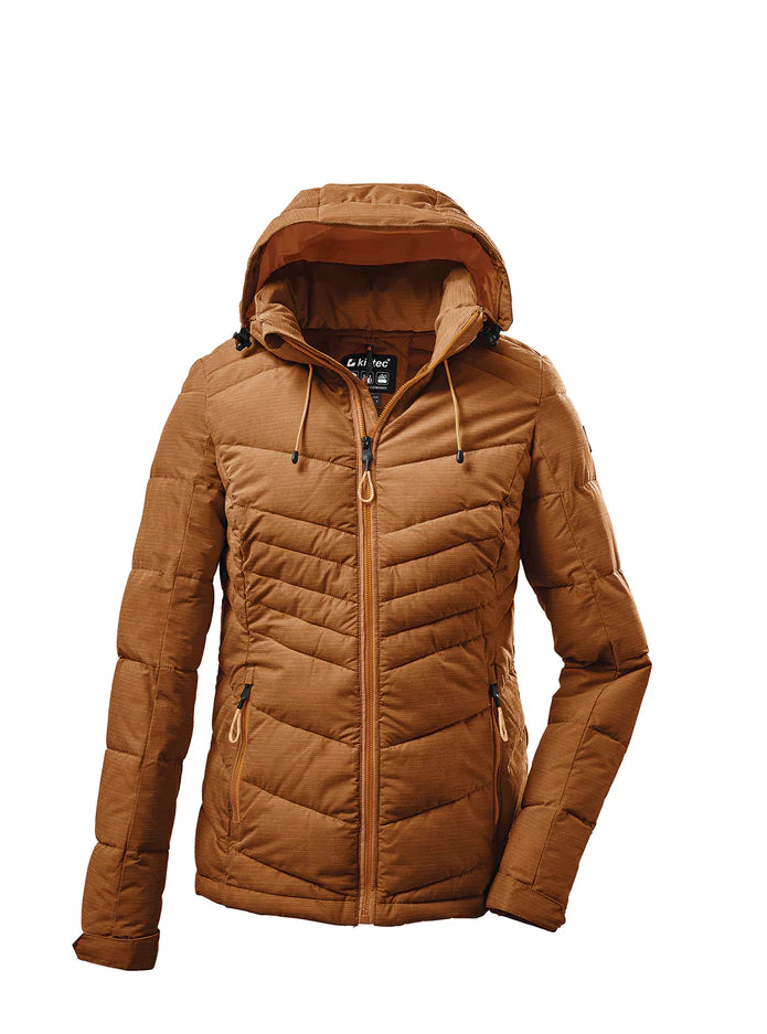 Women's Killtec Quilted Down Jacket - Lightweight Warm Winter Coat for Outdoor Activities, Hiking & Travel