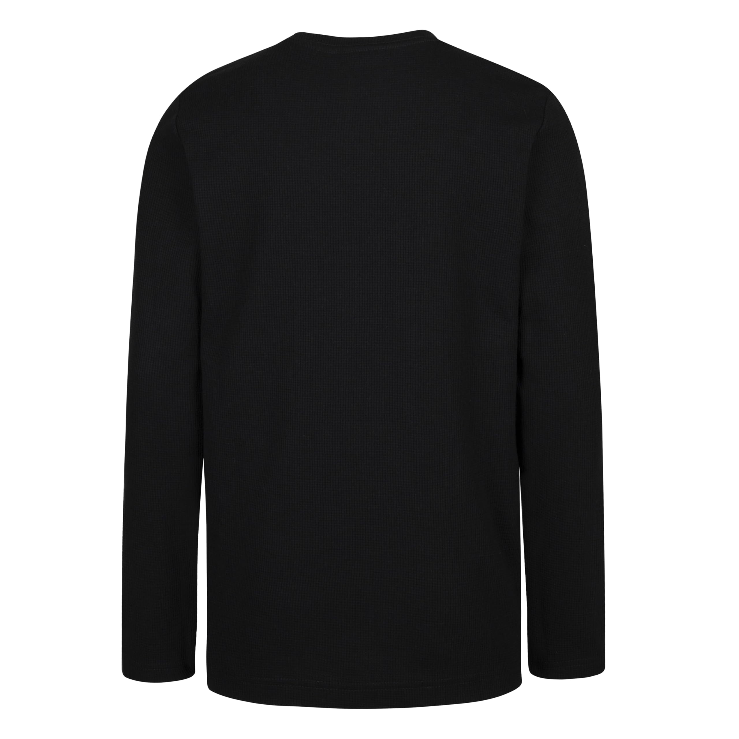 Hurley Boys' Long Sleeve Waffle Knit Shirt - Soft Cotton Thermal Top for Kids, Black | Perfect for School, Outdoor Adventures & Casual Wear