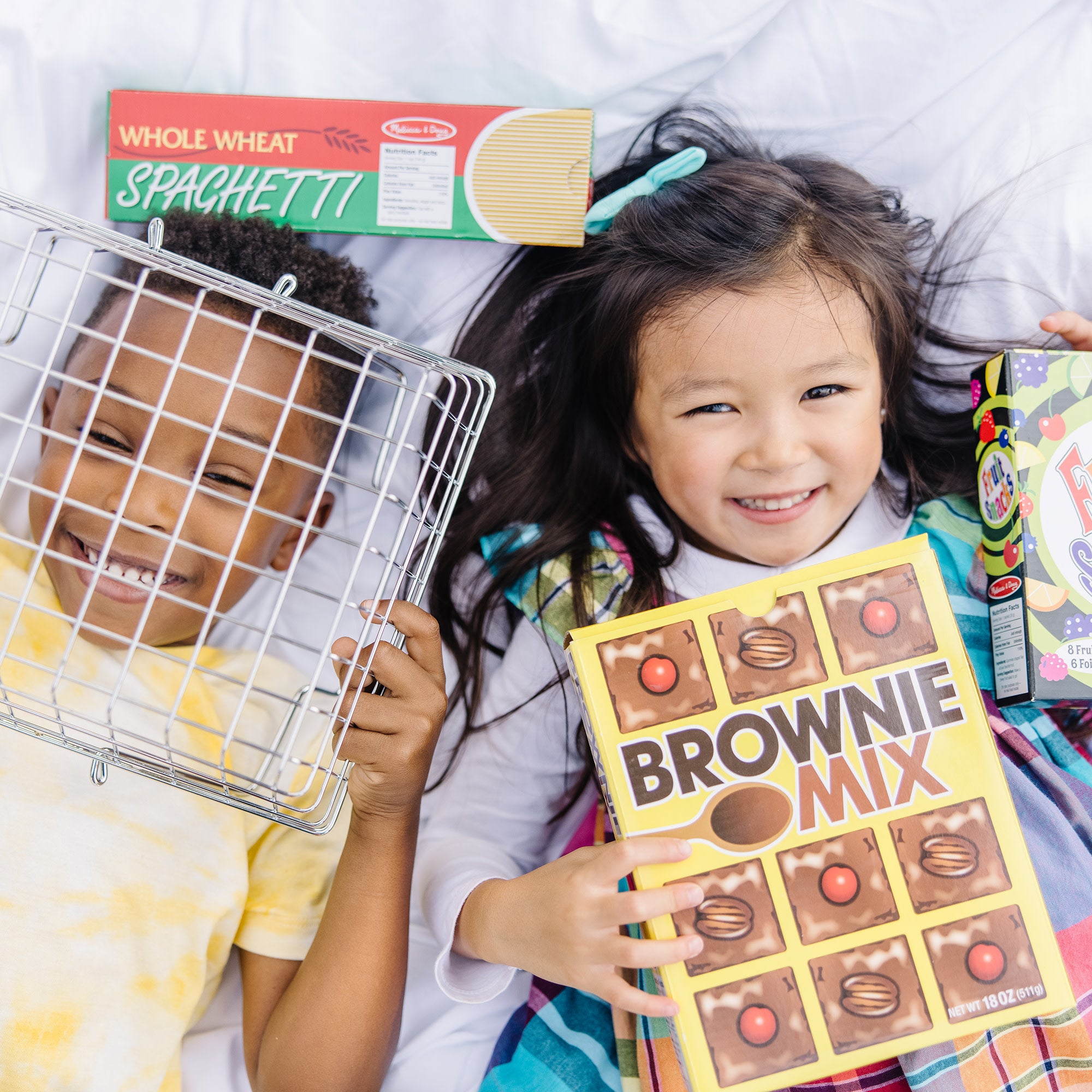 Let's Play House Grocery Basket with Play Food - Pretend Play Toy for Kids - Perfect for Role Play, Learning & Fun at Home or Preschool
