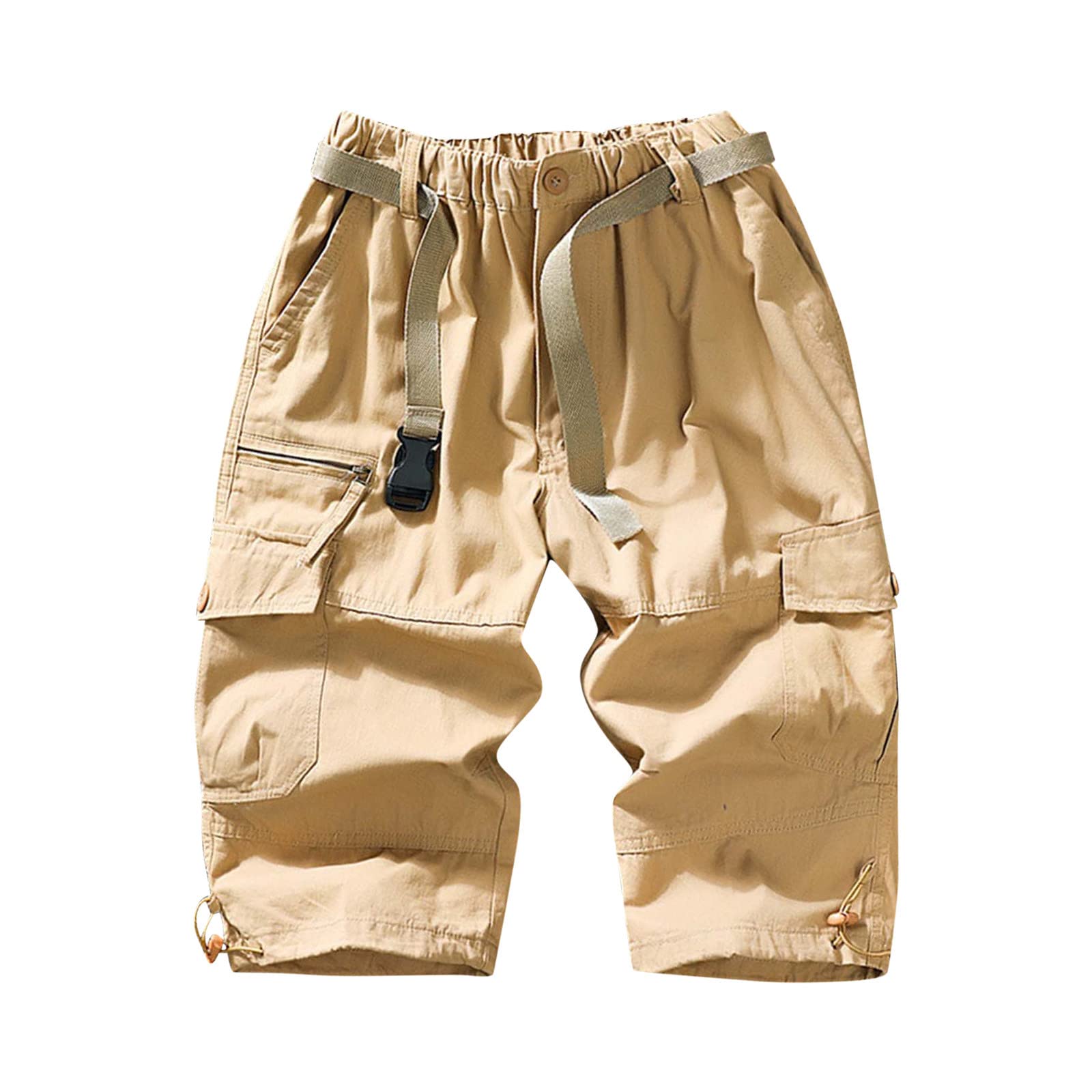 Men's Cargo Shorts with Zipper Pockets - Casual Outdoor & Tooling Wear