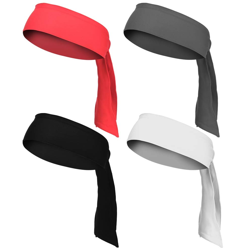 Premium Sweatband Set for Women & Men - Breathable Nylon Sports Headbands & Wristbands for Yoga, Basketball, Tennis, Badminton - Moisture Wicking Workout Accessories (White) | Ideal for Gym, Running & High-Intensity Training