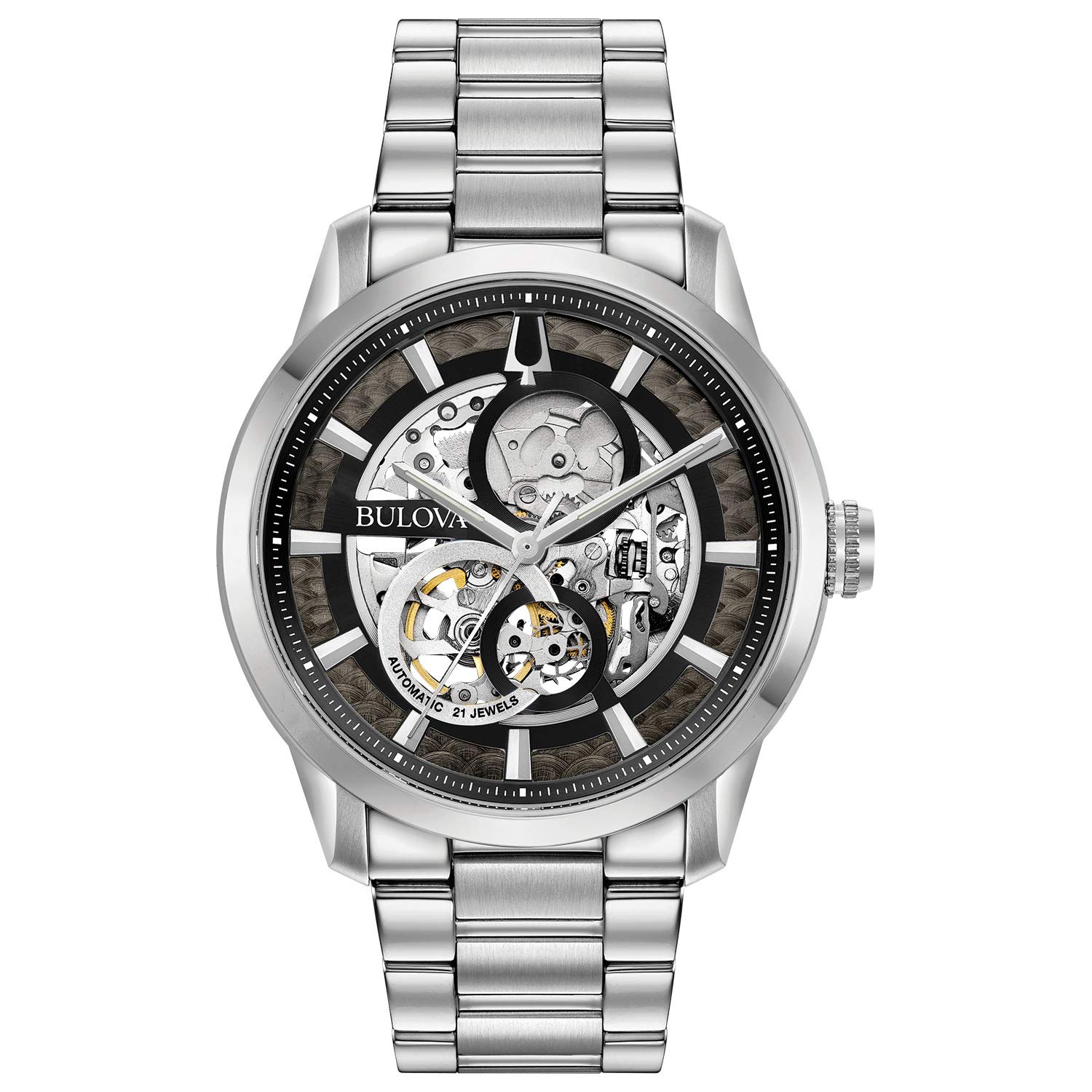 Bulova Men's Classic Sutton Automatic Watch - Stainless Steel Bracelet, Silver Dial, Water Resistant - Perfect for Business, Casual & Formal Occasions