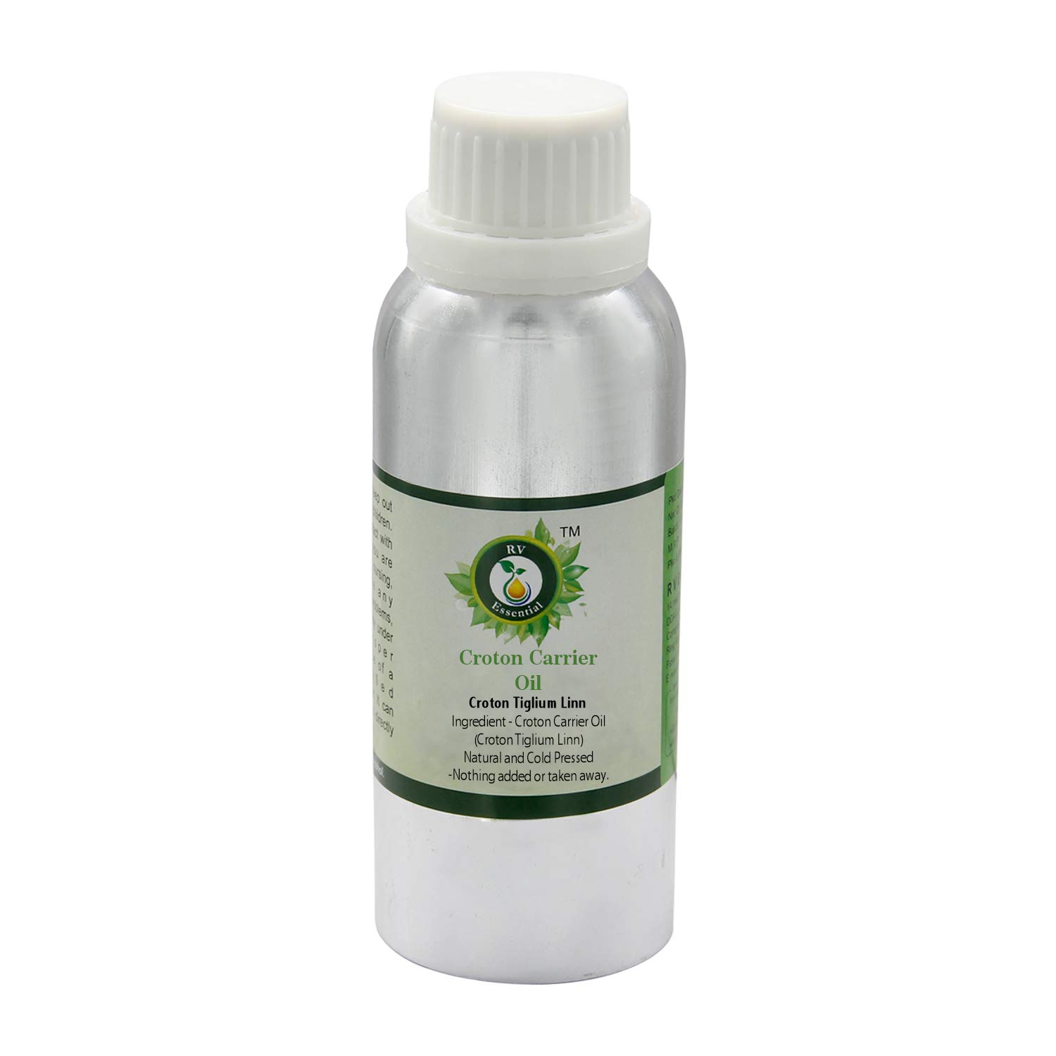 Pure Cold Pressed Croton Tiglium Linn Oil (1250ml / 42oz) - Natural Skin Moisturizer, Anti-Aging Treatment & Scar Reducer | Promotes Hair Growth & Digestive Health | RV Essential | Perfect for Massage, Aromatherapy & DIY Beauty Recipes