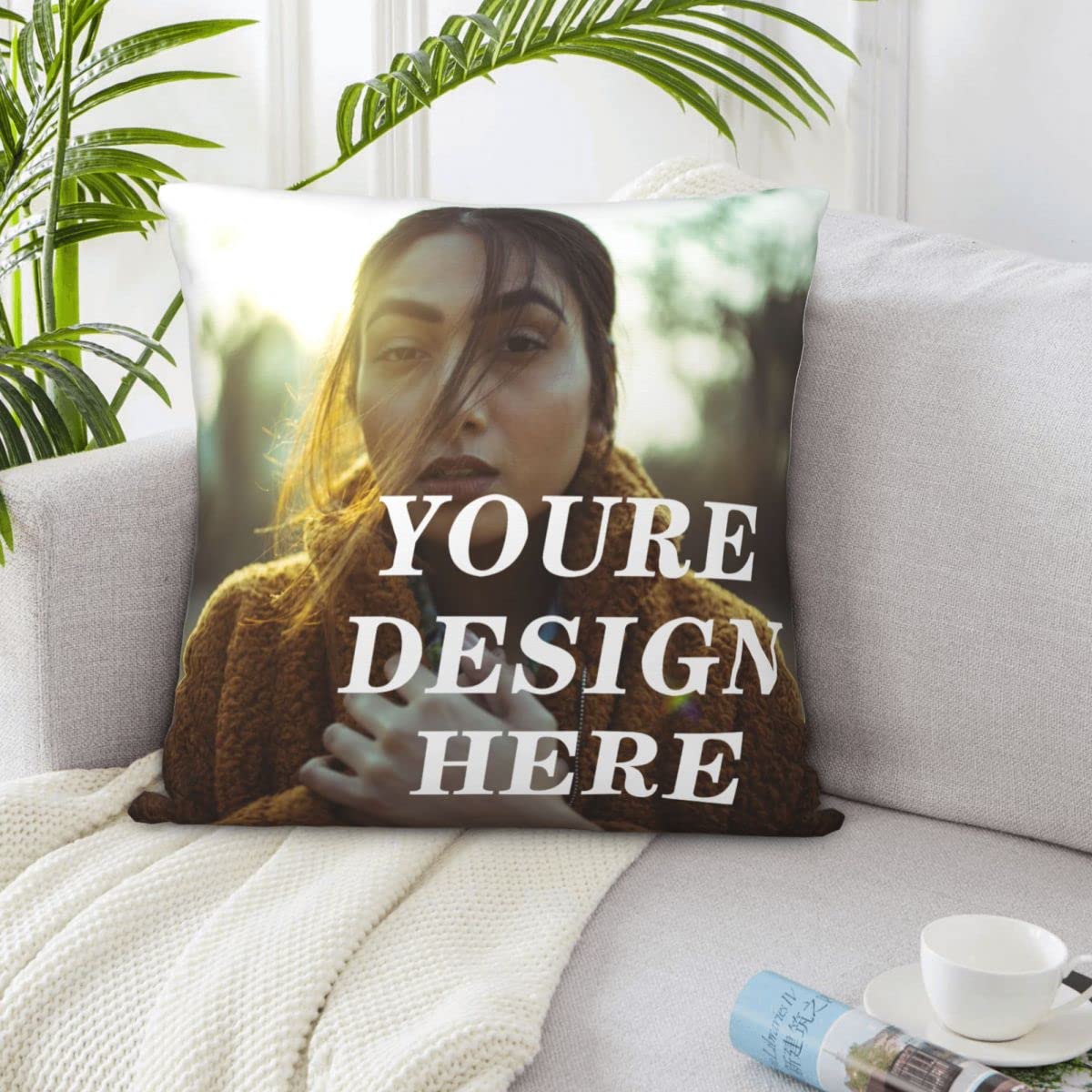 Custom Photo Pillow Cases - Personalized Velvet Soft Cushion Covers 24x24 Inch | Home Decor for Bedroom, Sofa, Car | Unique Wedding, Anniversary & Memorial Gifts for Family & Loved Ones | Perfect for Cozy Nights, Housewarming & Special Occasions