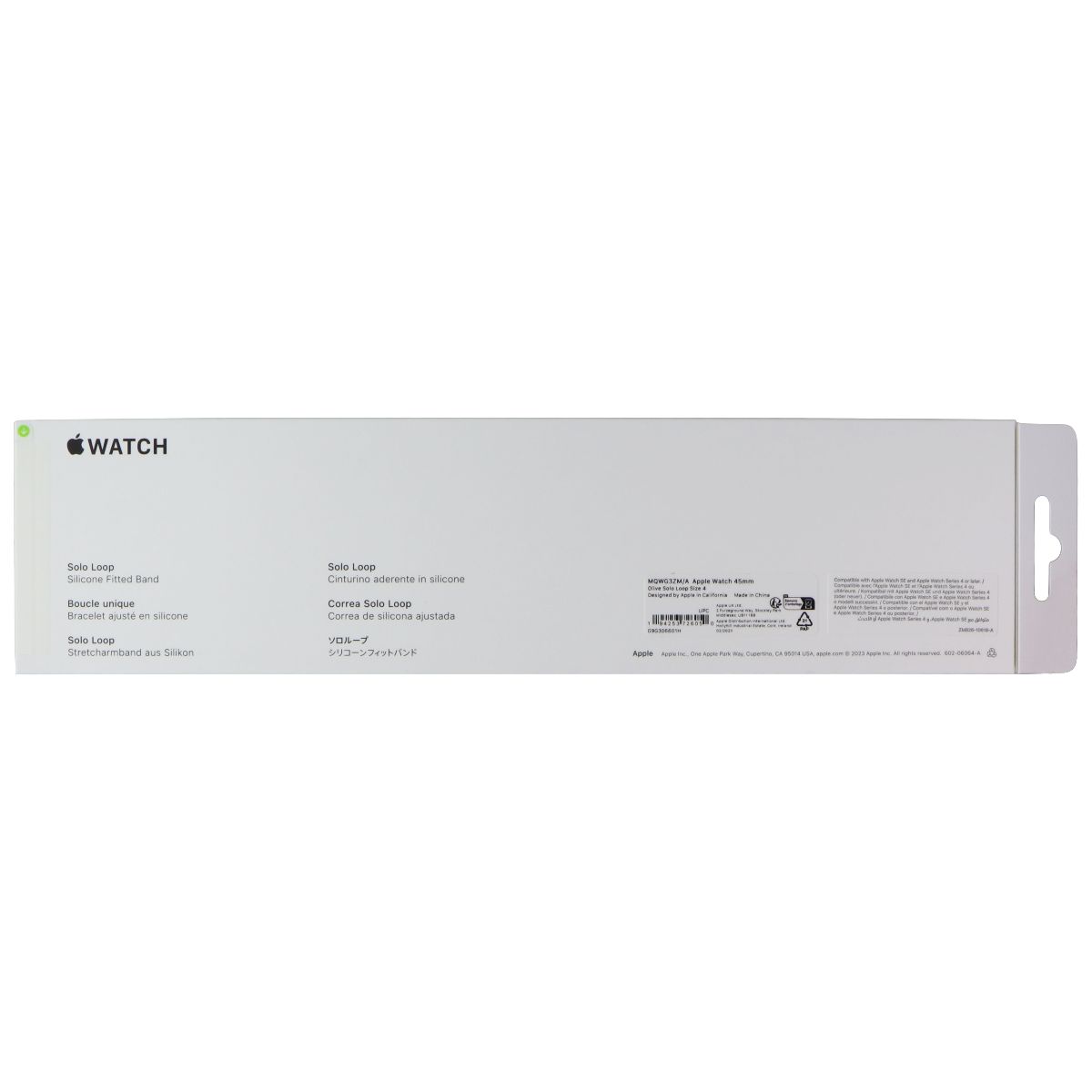 Apple Watch 45mm Solo Loop Band - Compatible with 49/46/45/44mm Models - Olive Green - Size 4 - Comfortable Stretchable Sport Band for Workouts & Everyday Wear