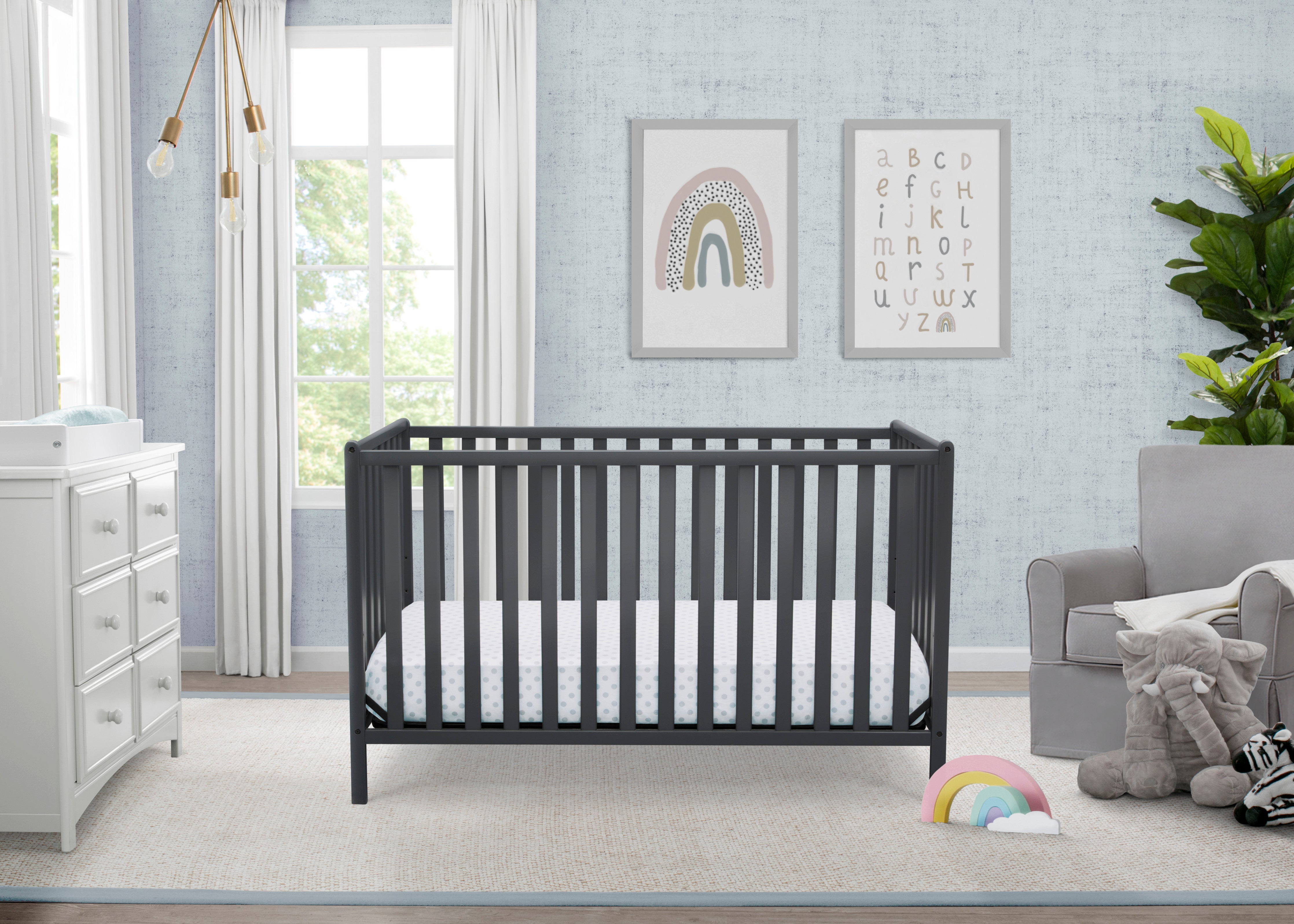 Heartland 4-in-1 Convertible Baby Crib - Toddler Bed, Daybed & Full-Size Bed - Safe Nursery Furniture for Newborn to Adult - Perfect for Baby Rooms, Daycare Centers & Guest Bedrooms