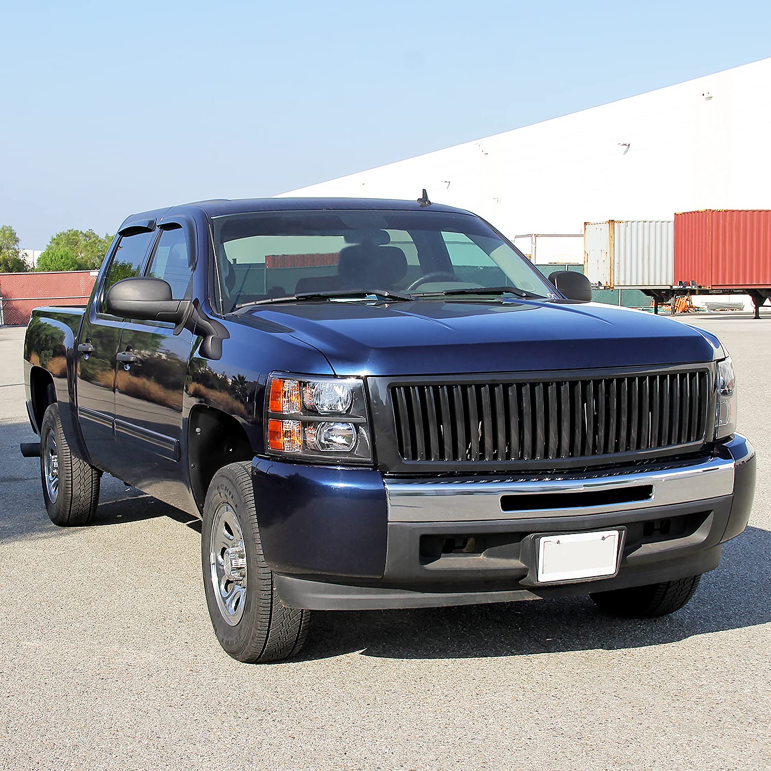 Spec-D Tuning Crystal Black Headlights & Black LED Tail Lights for Chevy Silverado Pickup - Upgrade Your Truck's Style & Visibility for Night Driving & Off-Road Adventures