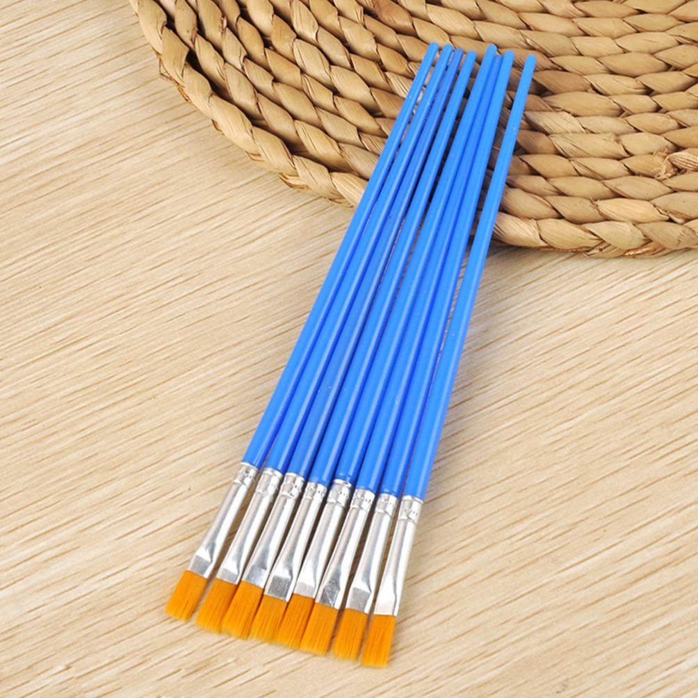 Exceart 50pcs Oil Painting Brush Set - Nylon Artist Brushes for Kids & Students - Perfect for Canvas & Watercolor Painting