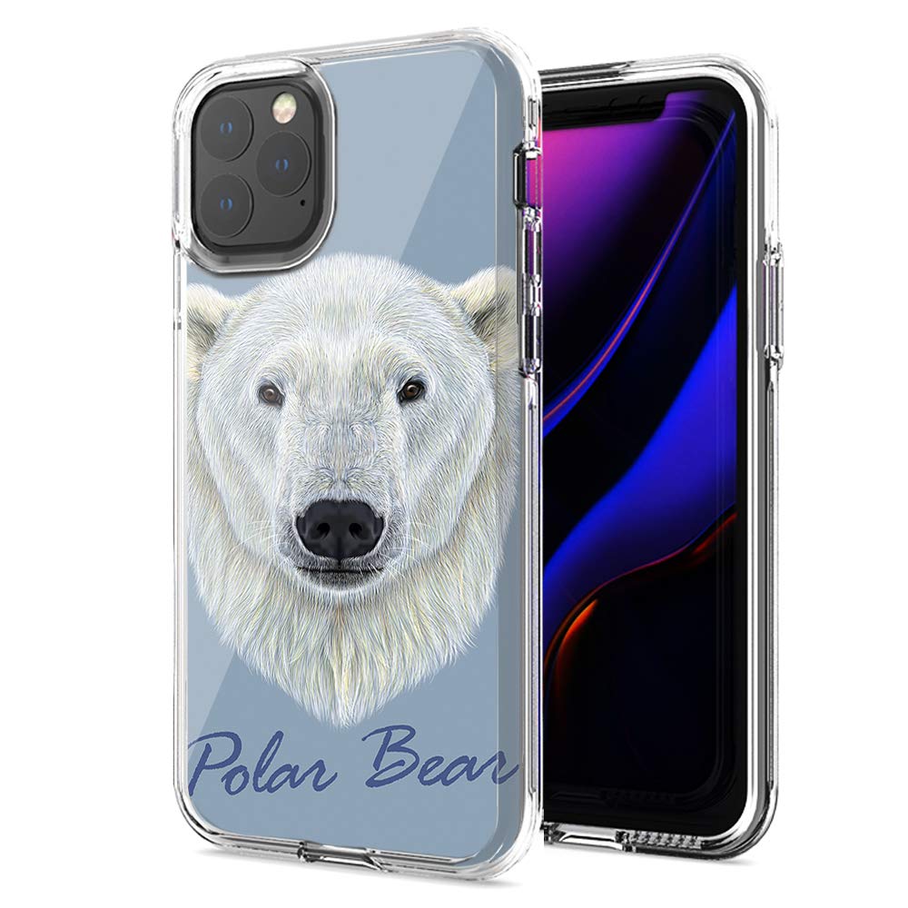 Polar Bear Design Double Layer Shockproof Case for Apple iPhone 11 Pro Max - Cute Protective Cover for Daily Use, Travel & Outdoor Activities