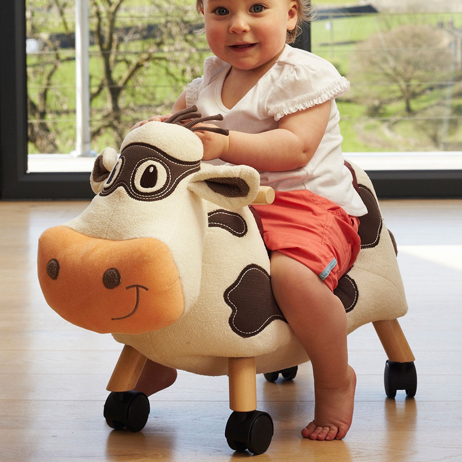 Moobert Cow Ride On Toy for Kids - Electric Ride On Animal Toy with Sounds & Lights - Perfect for Indoor & Outdoor Play, Birthday Gifts, Toddler Pretend Play