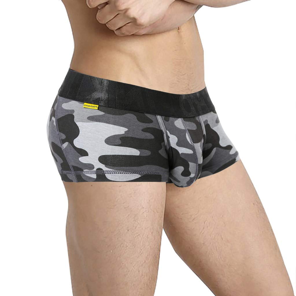 **Men's Comfortable Camouflage Underwear - Soft, Breathable, Thermal Boxer Shorts for Big & Tall - Perfect for Outdoor Activities, Camping & Cold Weather**