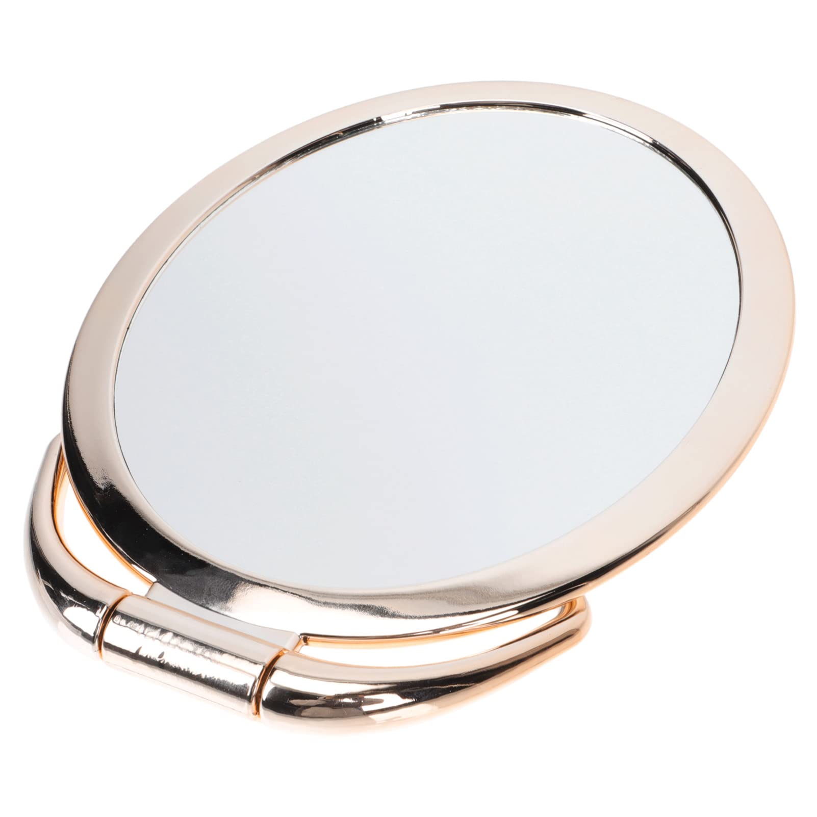 FRCOLOR Foldable Desktop Makeup Mirror with Stand - Portable Travel Vanity Mirror for Home & Office Use - Ideal for Makeup, Skincare, and Hair Styling