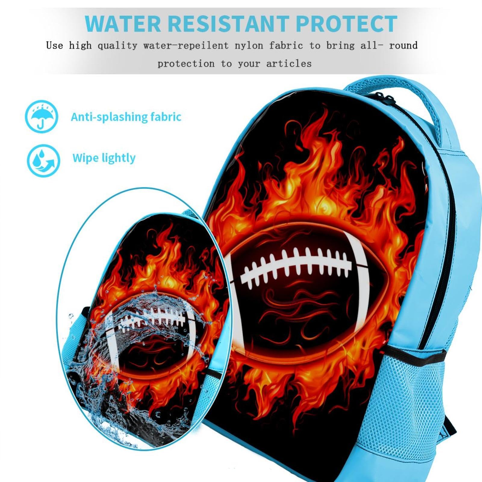 Stylish Travel Backpack for Women & Men - Durable American Football Design Backpack for Work, Gym, Hiking & Outdoor Adventures