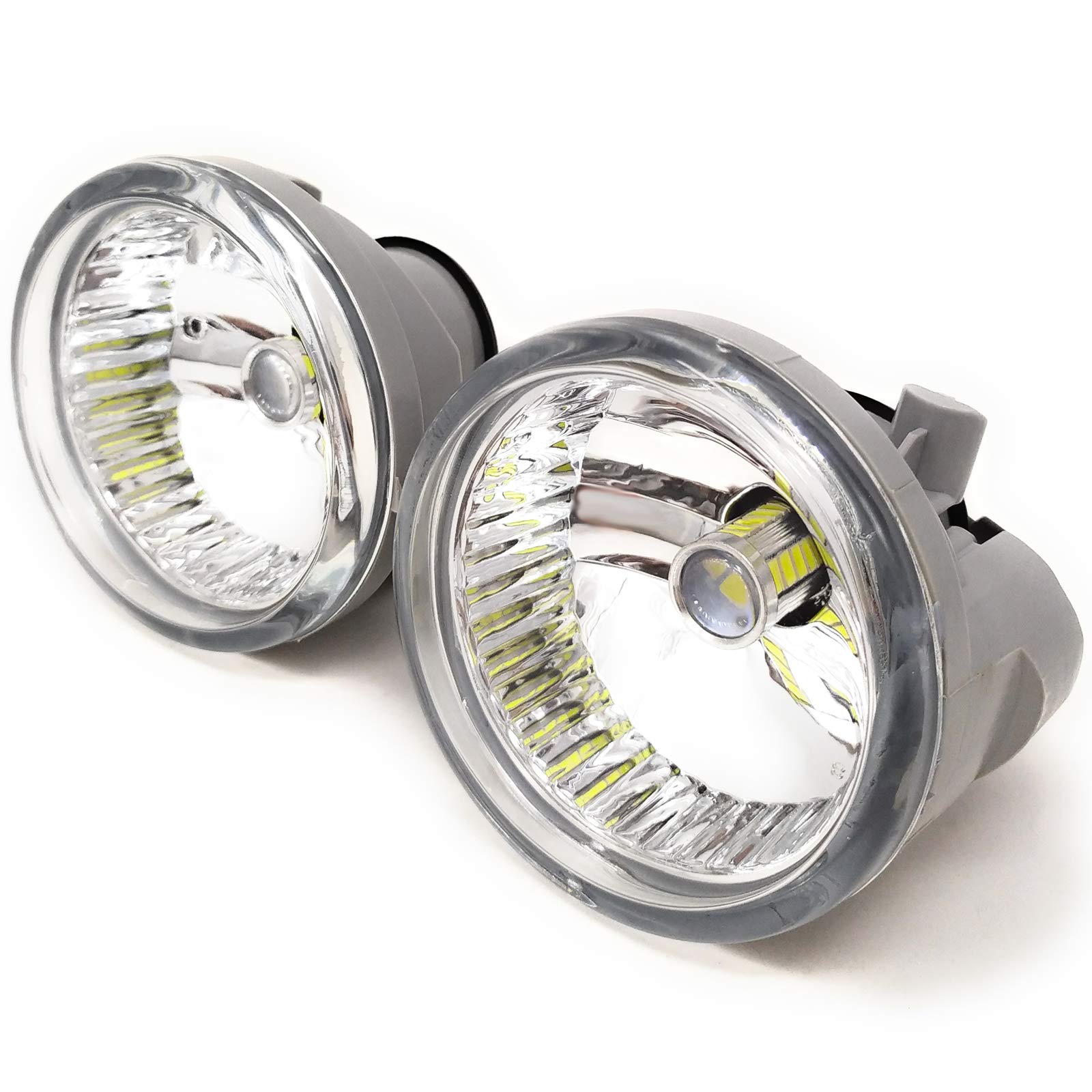 2PCS LED Fog Lights Bulbs Kit for 2004-2007 Toyota Highlander Limited XU20 - Durable Front Fog Lamp Replacement with Wiring Harness - Perfect for Night Driving & Bad Weather Conditions