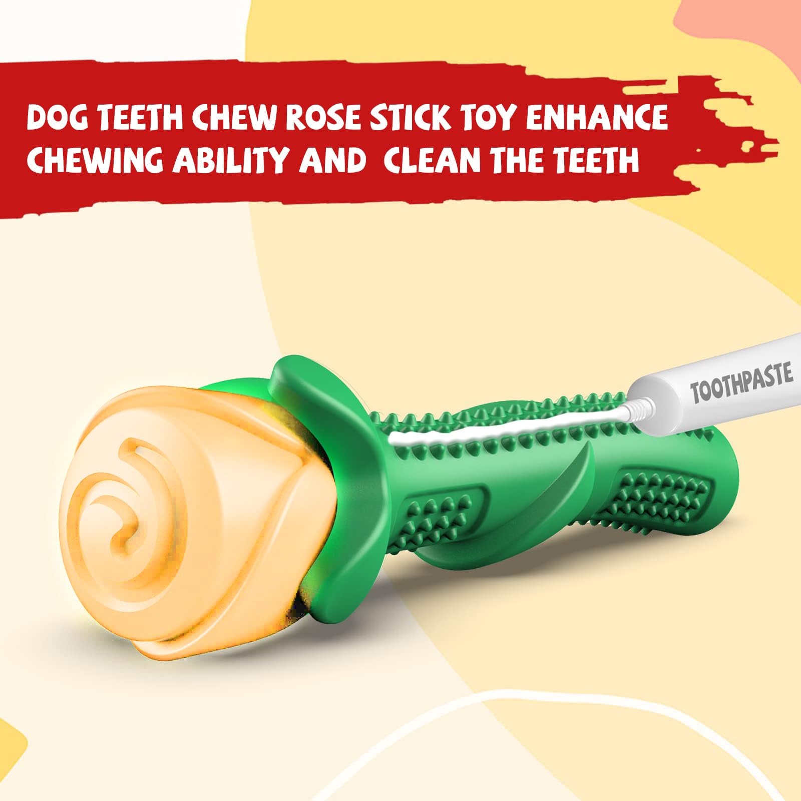 Durable Dog Toys for Aggressive Chewers - Interactive Chew Toys for Training & Teeth Cleaning - Champagne & Rose Colors - Perfect for Large Breed Dogs & Puppy Teething Relief