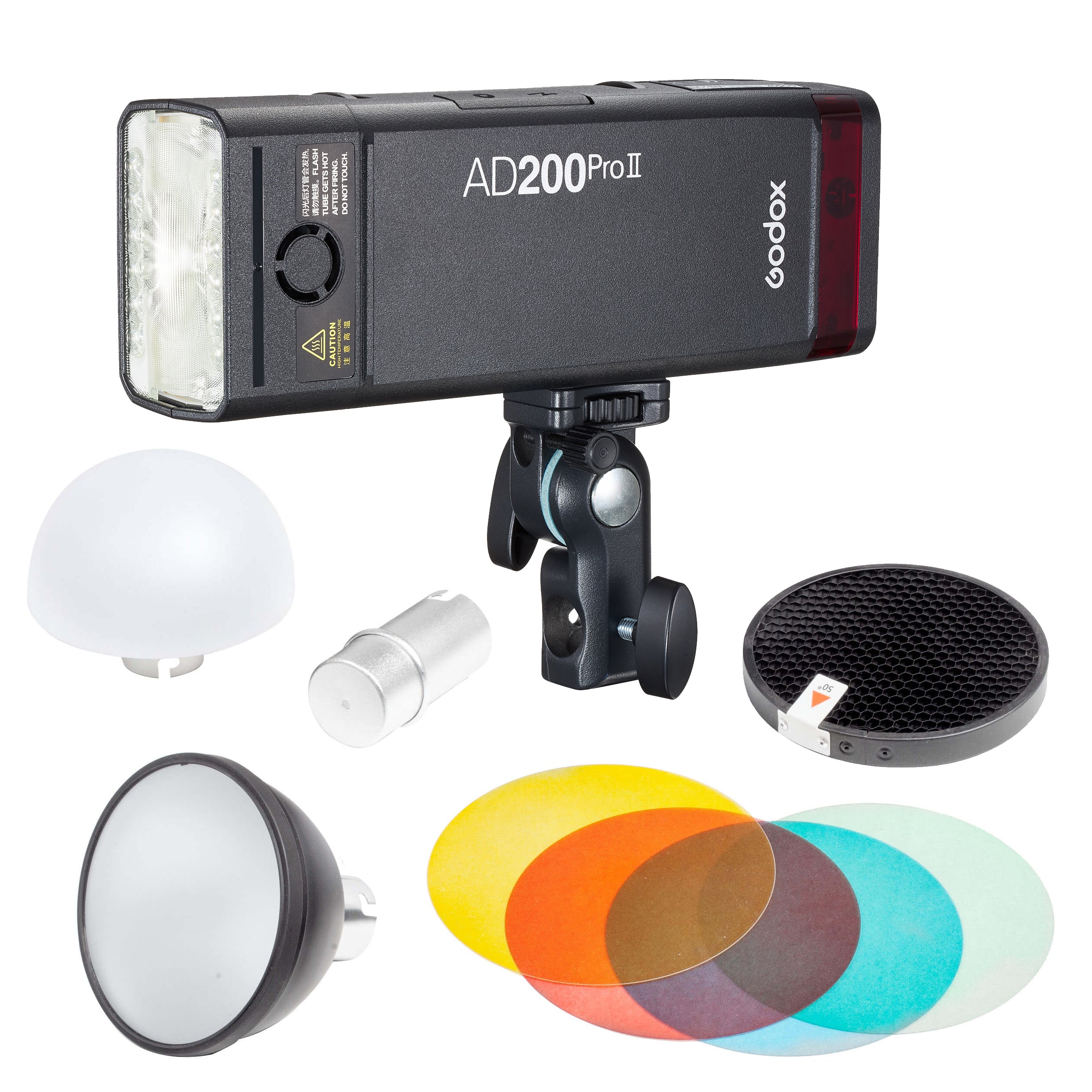 Godox AD200PROII Portable Battery-Powered Flash Kit with Light Modifier - Perfect for Outdoor Photography, Studio Lighting & On-Location Shoots