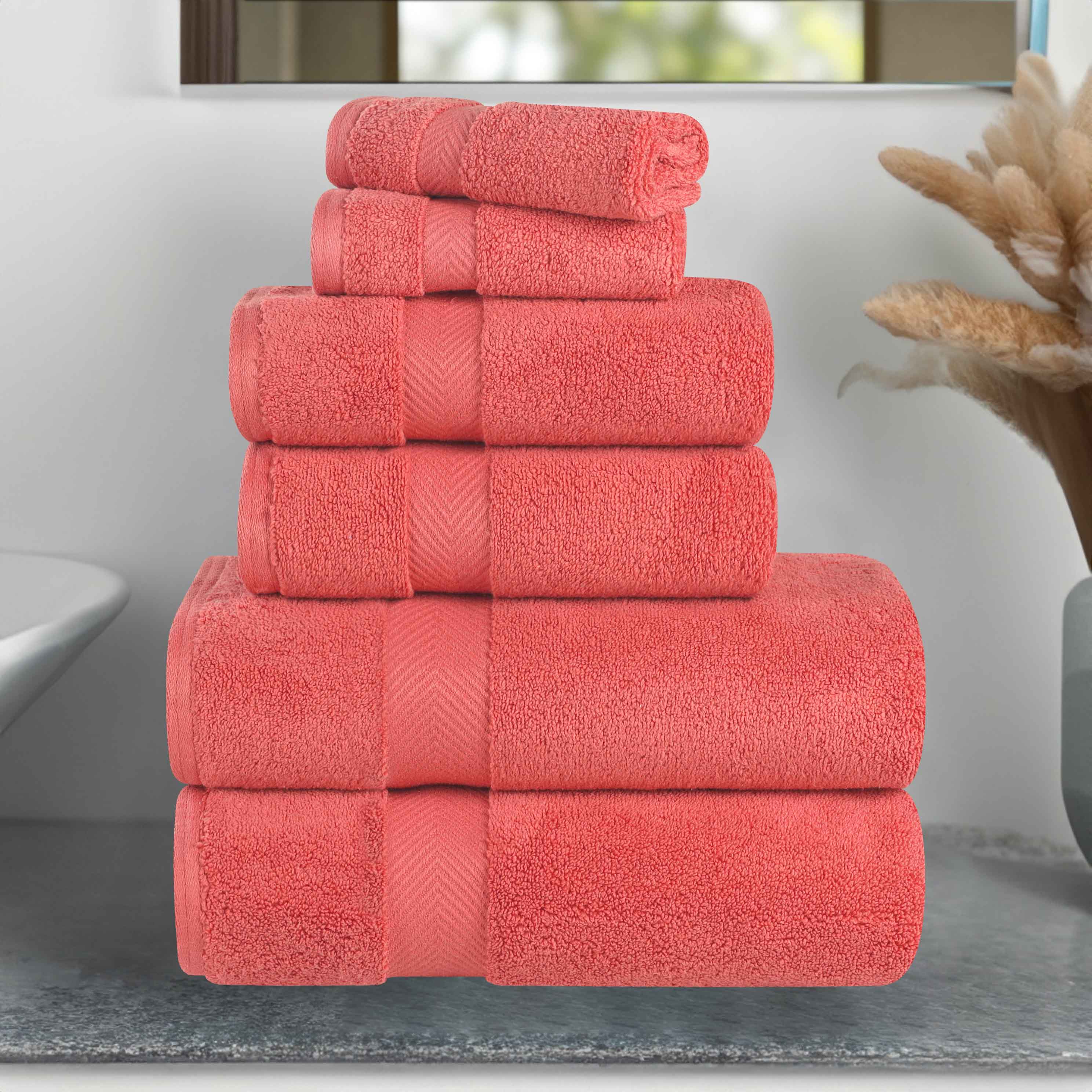 Premium 6-Piece Zero Twist Cotton Towel Set - Ultra Soft, Absorbent & Quick-Drying Bath Towels for Spa, Gym, and Luxury Home Use
