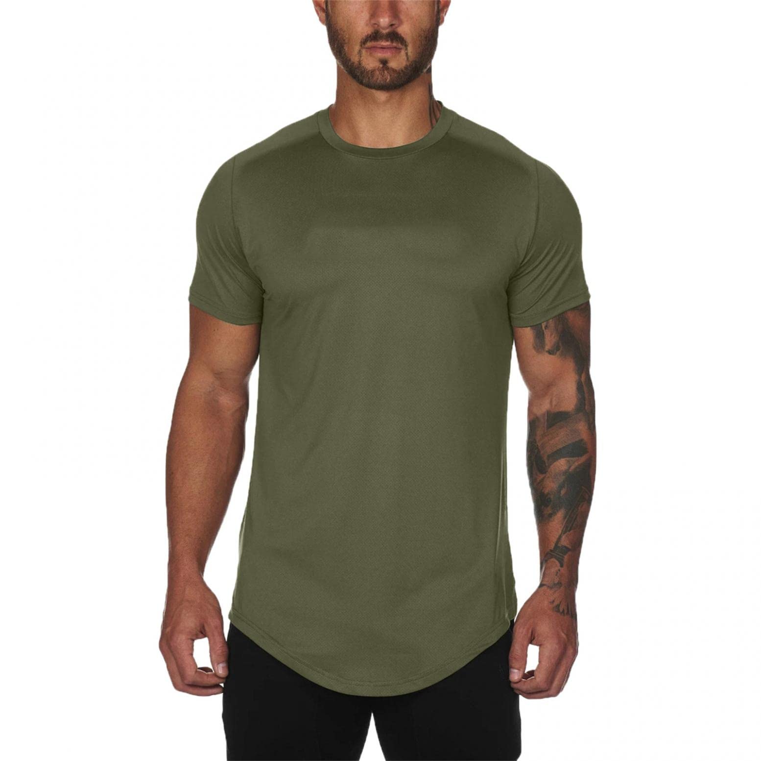 Men's Slim Fit Quick Dry Active T-Shirt - Breathable Athletic Performance Short Sleeve Workout Shirt for Gym, Running & Casual Wear