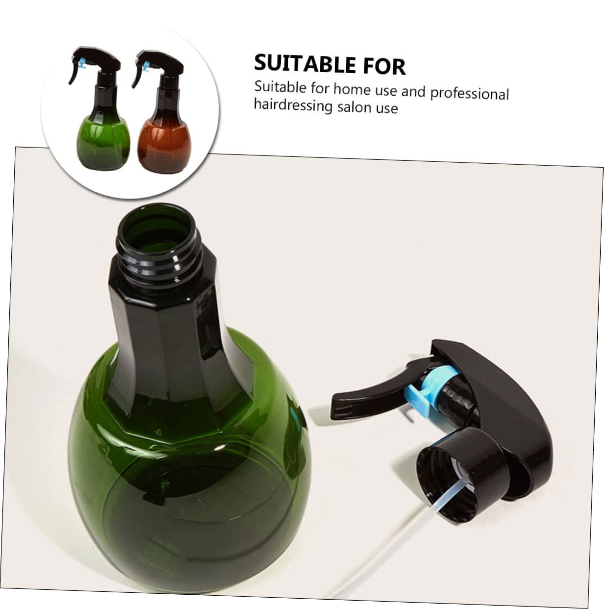 Mikinona 2 Pack 550ml Plastic Spray Bottles - Hairdressing & Barber Sprayer, Garden Watering Can, Cleaning Spray Bottle for Salon, Gardening & Home Use