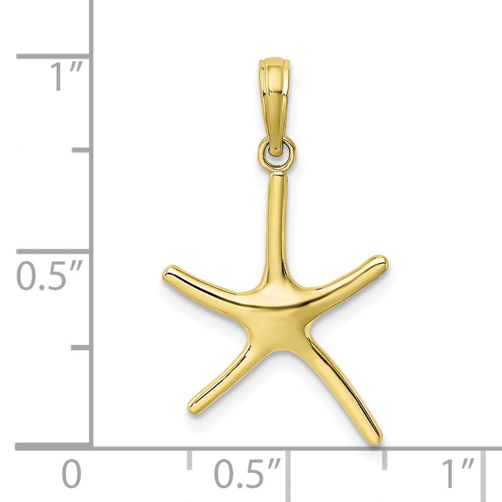 10K Yellow Gold Small Charm Necklace Pendant with 18