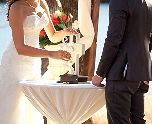 Unity Cross ® Slate Black and Pewter Wedding Ceremony Set - Elegant Unity Candle & Sand Alternative for Christian, Catholic, and Non-Denominational Weddings - Perfect for Vow Renewals, Anniversary Celebrations, and Memorial Services