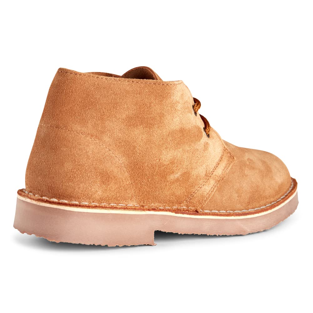 Men's Suede Desert Boots - Sand Brown - Size UK 12 (US 13) - Comfortable Casual Shoes for Outdoor Walking, Travel & Everyday Wear