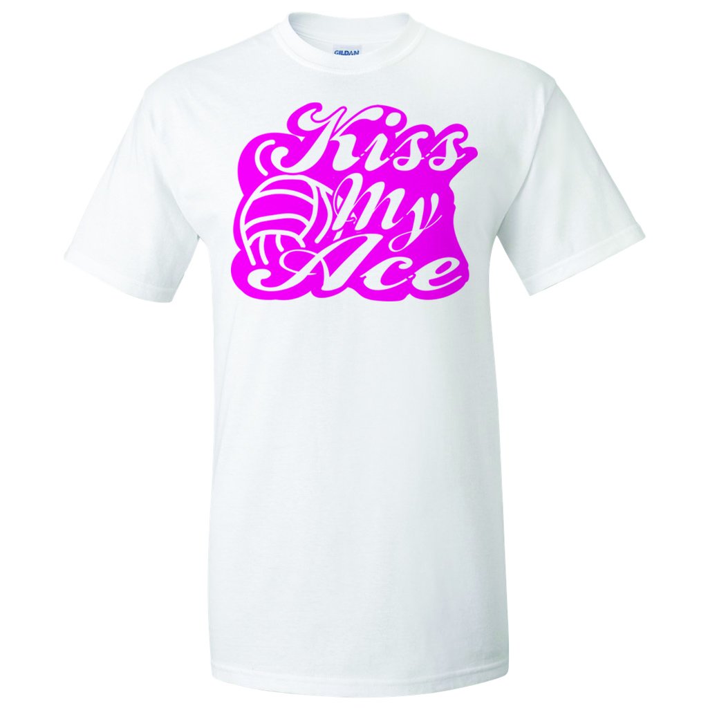VictoryStore Apparel - Kiss My Ace Volleyball T-Shirt for Women & Men | Funny Volleyball Player Gift | Perfect for Games, Practice & Team Spirit