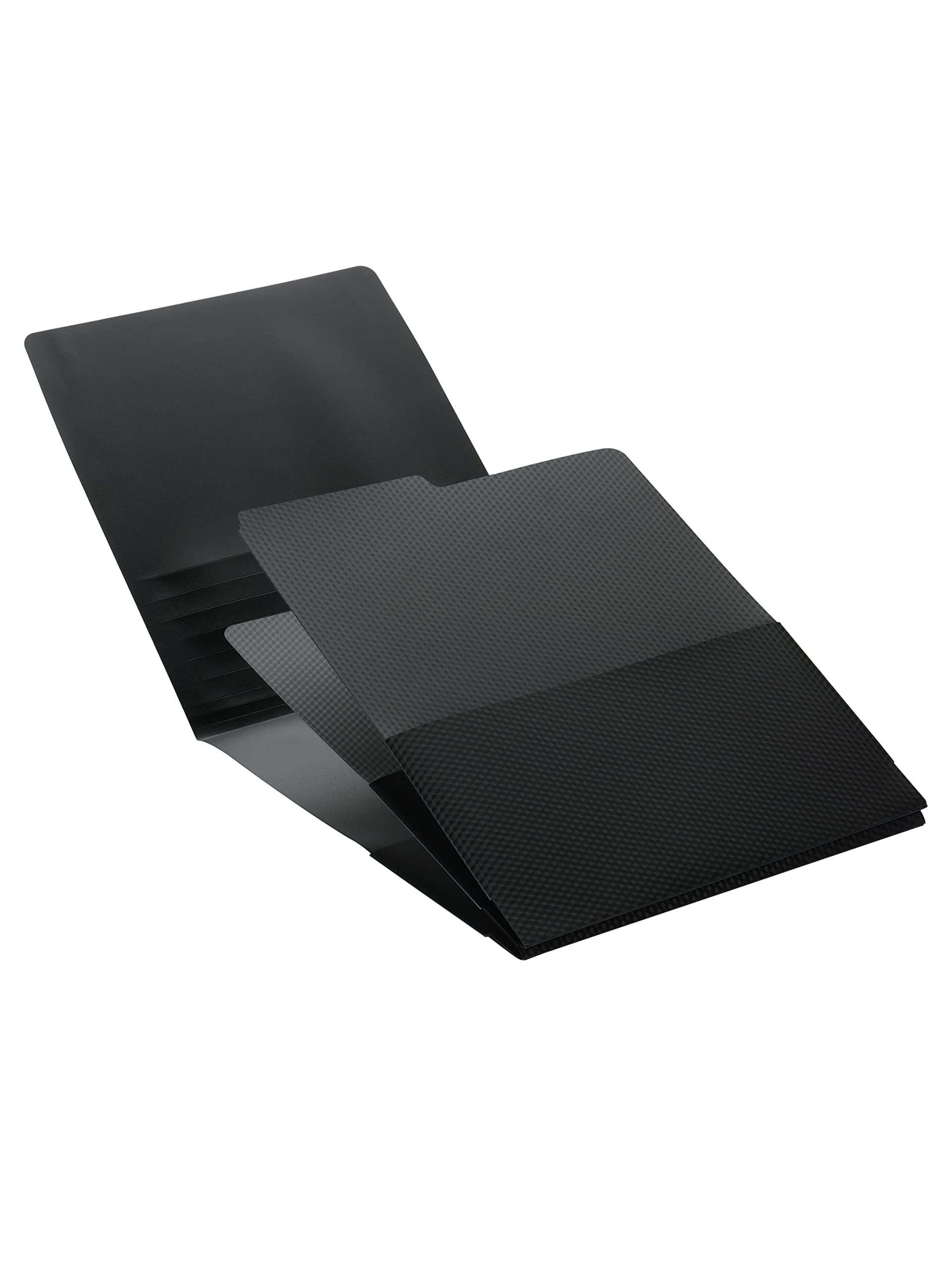 Smead 2-Pack Black Letter Size Poly Stackit File Organizers - Heavy Duty Desktop Document Holders for Office, Home, or School Organization