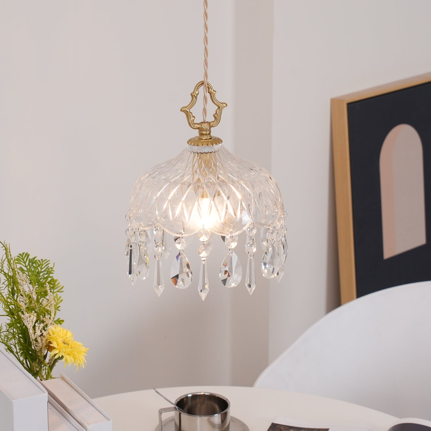 Modern Scandinavian Bowl Shade Pendant Lamp - Stylish Hanging Light Fixture for Dining Room, Kitchen Island & Bedroom Decor