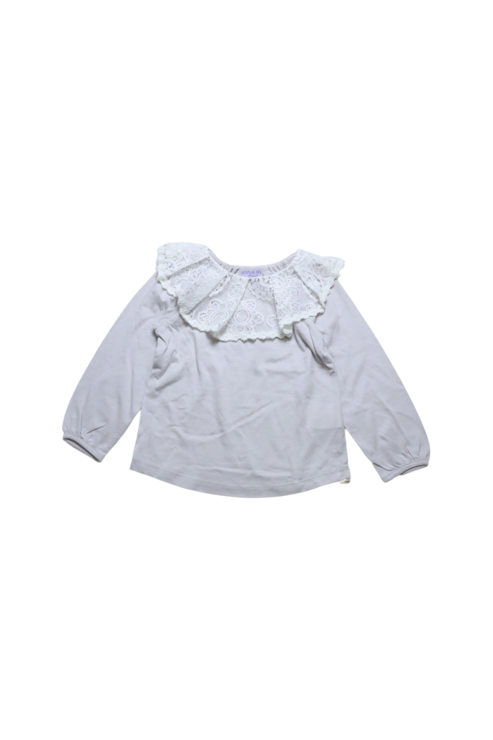 Anna Sui Long Sleeve Blouse for Girls 2T (100cm) - Stylish Floral Print Top for Toddler Girls, Perfect for Birthday Parties, Family Photos & Special Occasions