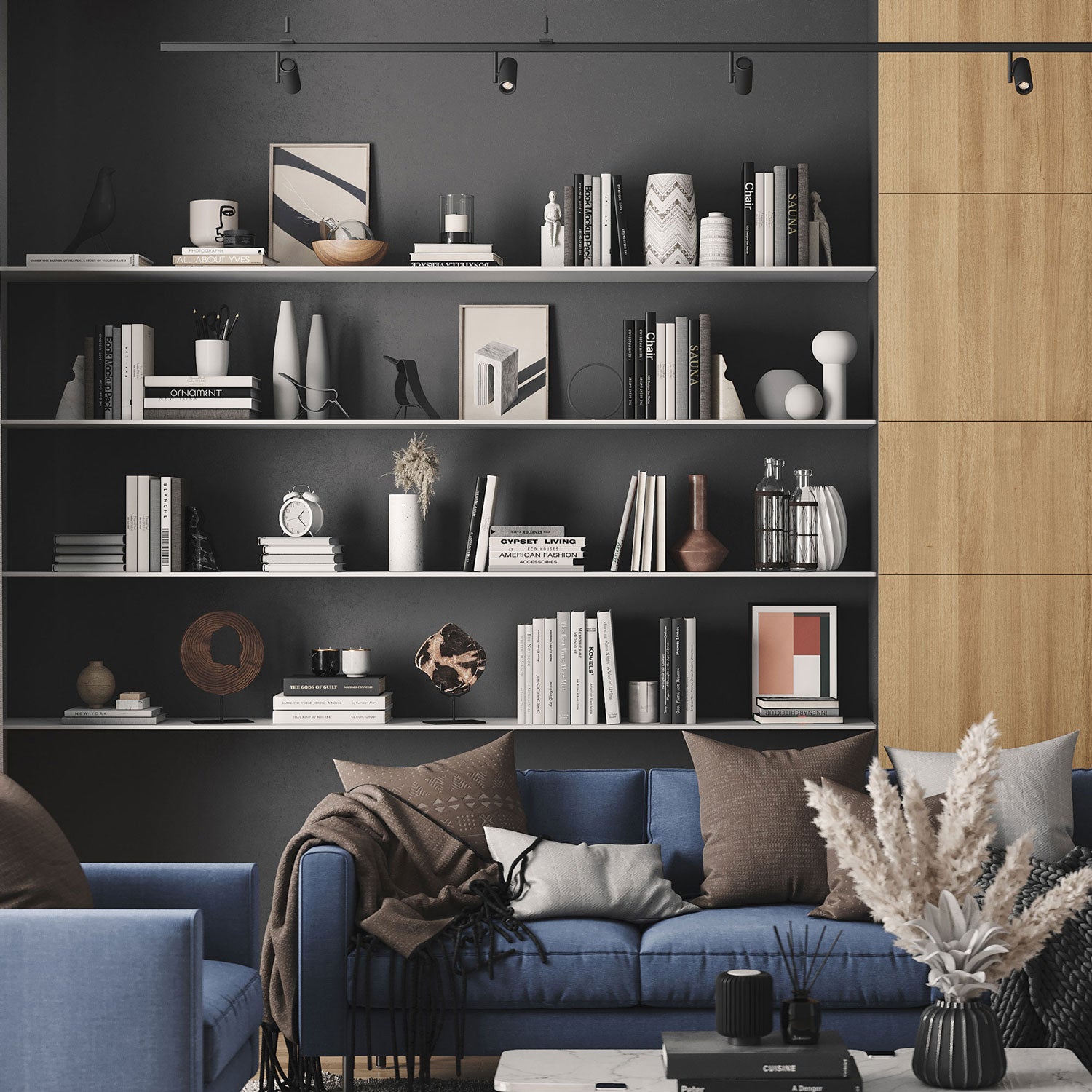 Tromso Steel Floating Shelf - Modern Wall Mounted Shelving for Home & Office Decor - Perfect for Living Room, Bedroom, and Kitchen Storage
