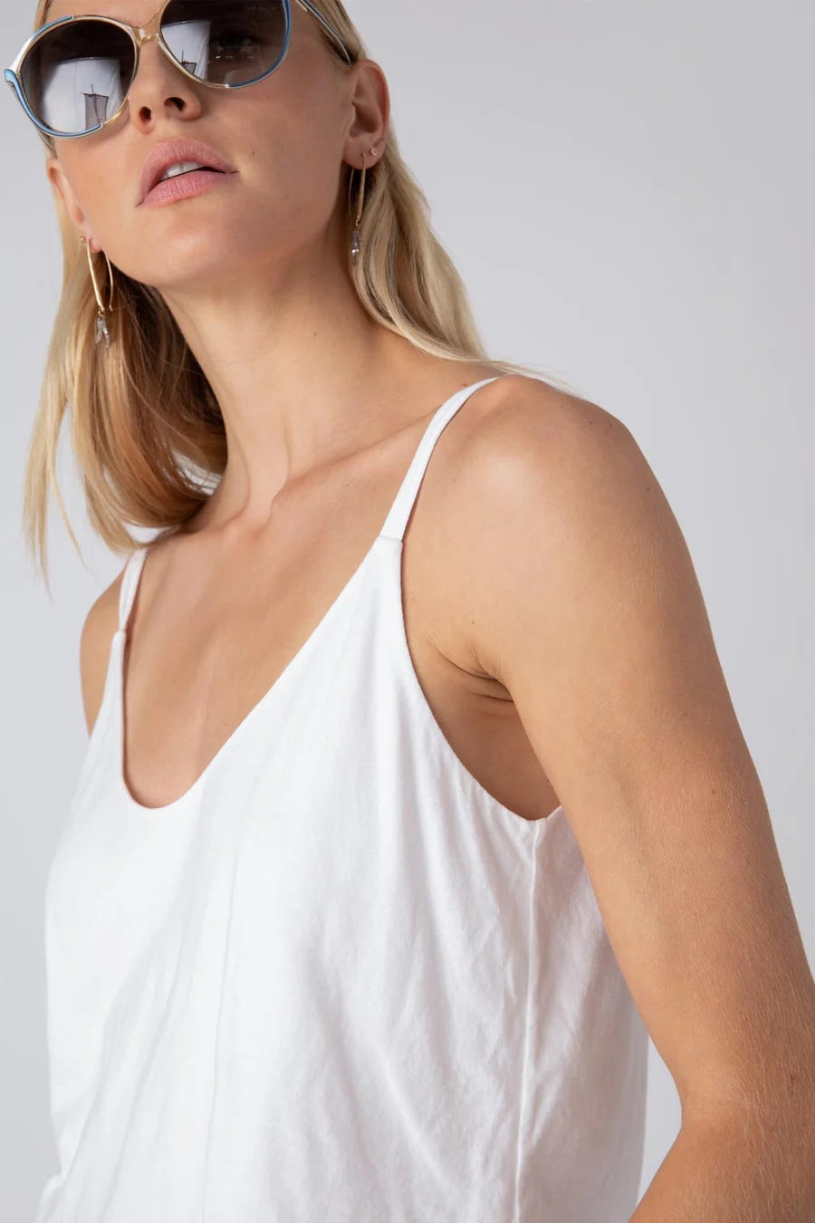 Double Layer Tank Top for Women - Soft Breathable White Camisole | Perfect for Layering, Summer Outfits & Casual Wear