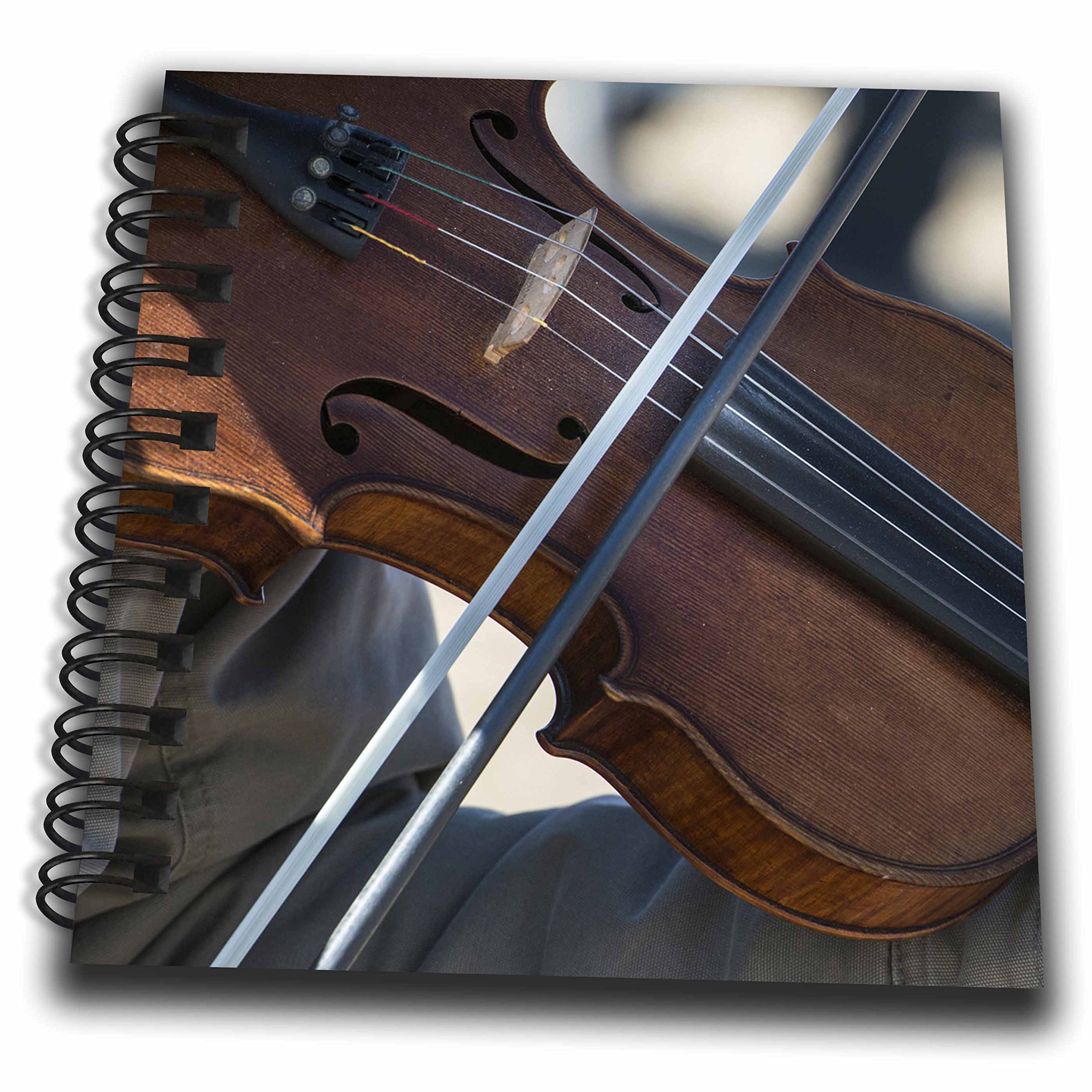 3D Rose Fiddle Being Played Mini Notepad - Cute Music Themed Memo Pad for Office, School & Gift Giving - Perfect for Musicians, Students & Note Taking