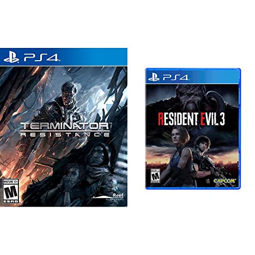 Terminator: Resistance & Resident Evil 3 - PS4 Games Bundle | Action-Packed Survival Horror & Sci-Fi FPS for PlayStation 4 | Perfect for Gaming Nights & Collector's Editions