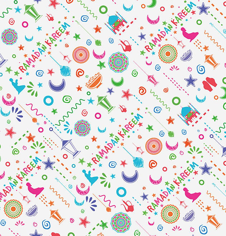 Ramadan Kareem Islamic Holiday Wrapping Paper - Perfect for Eid Gifts, Ramadan Decorations & Muslim Festival Celebrations