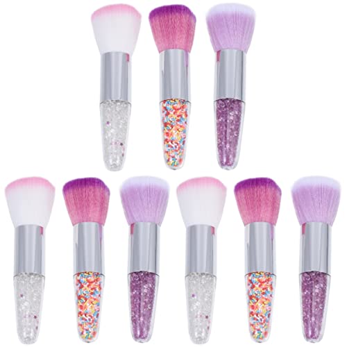 FRCOLOR 9-Piece Conical Makeup Brush Set - Foundation Brush, Concealer Brush & Nail Art Brush for Flawless Makeup Application - Perfect for Professional Makeup Artists and Home Beauty Routines