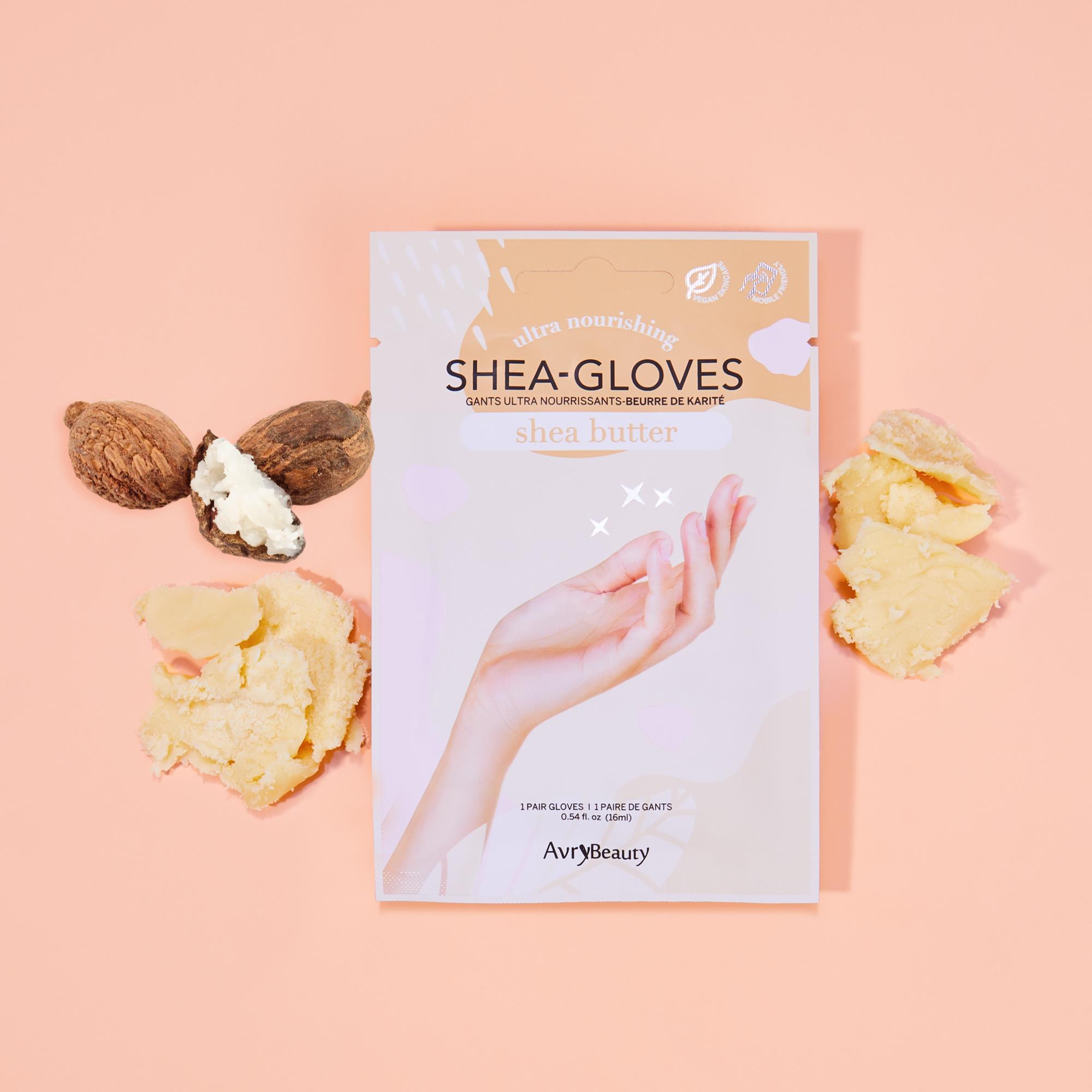 Avry Beauty Shea Butter Gloves - Ultra Moisturizing Hand Treatment for Dry Skin | 1 Pair | Perfect for Overnight Hydration, Spa Treatments & Winter Hand Care