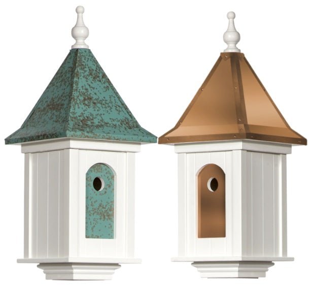 Large Victorian Birdhouse - Durable PVC Bird House with Top & Weathervane Options - Perfect for Garden Decoration and Bird Watching