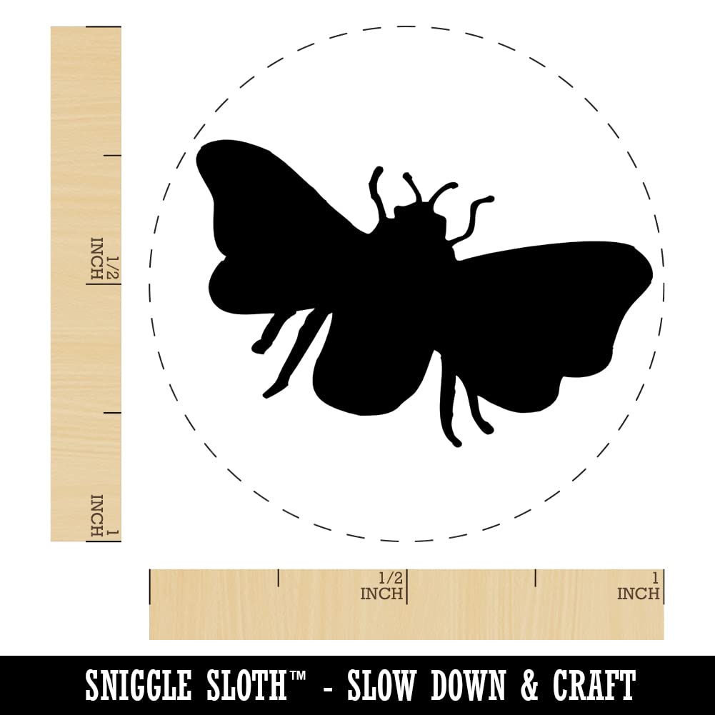 Bee Solid Self-Inking Rubber Stamp - 1 Inch Medium Stamp with Red Ink for Crafting, Planners, Scrapbooking & DIY Projects - Perfect for Office, School & Home Organization